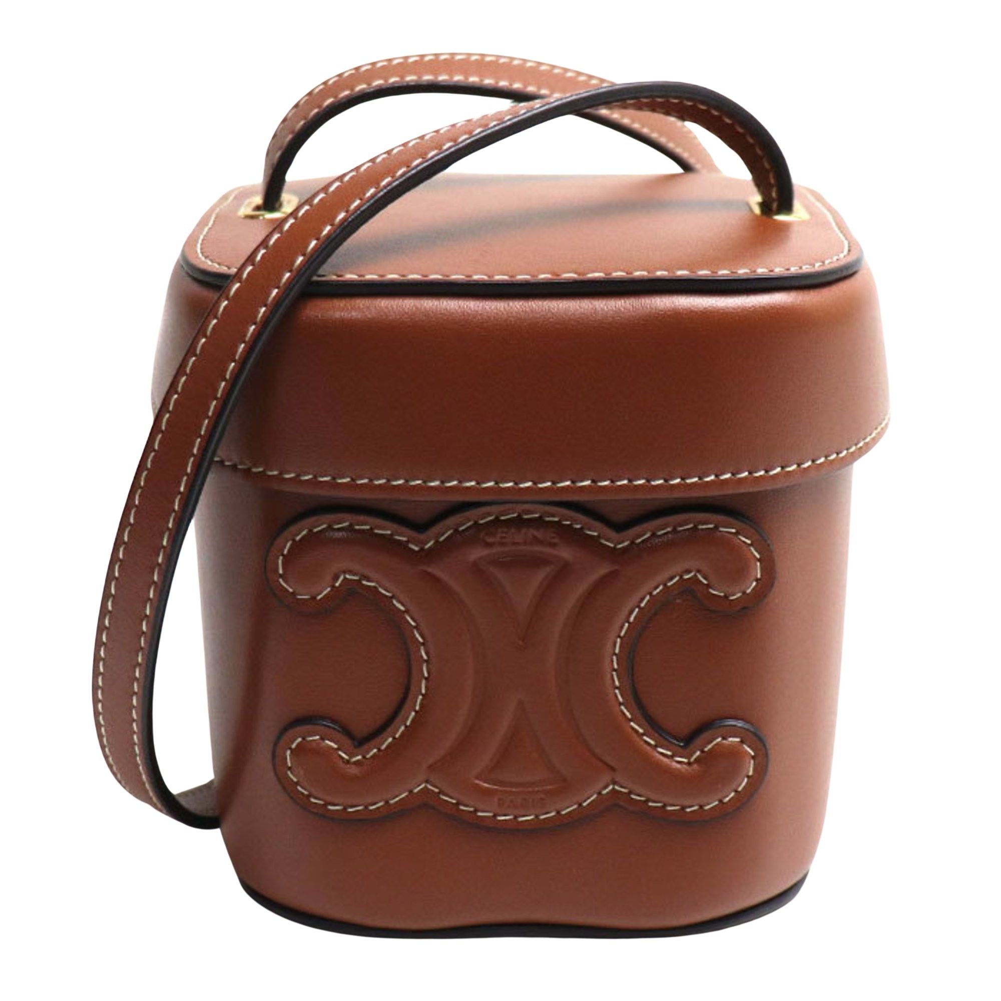 image of Celine Céline Triomphe Shoulder in Brown, Women's