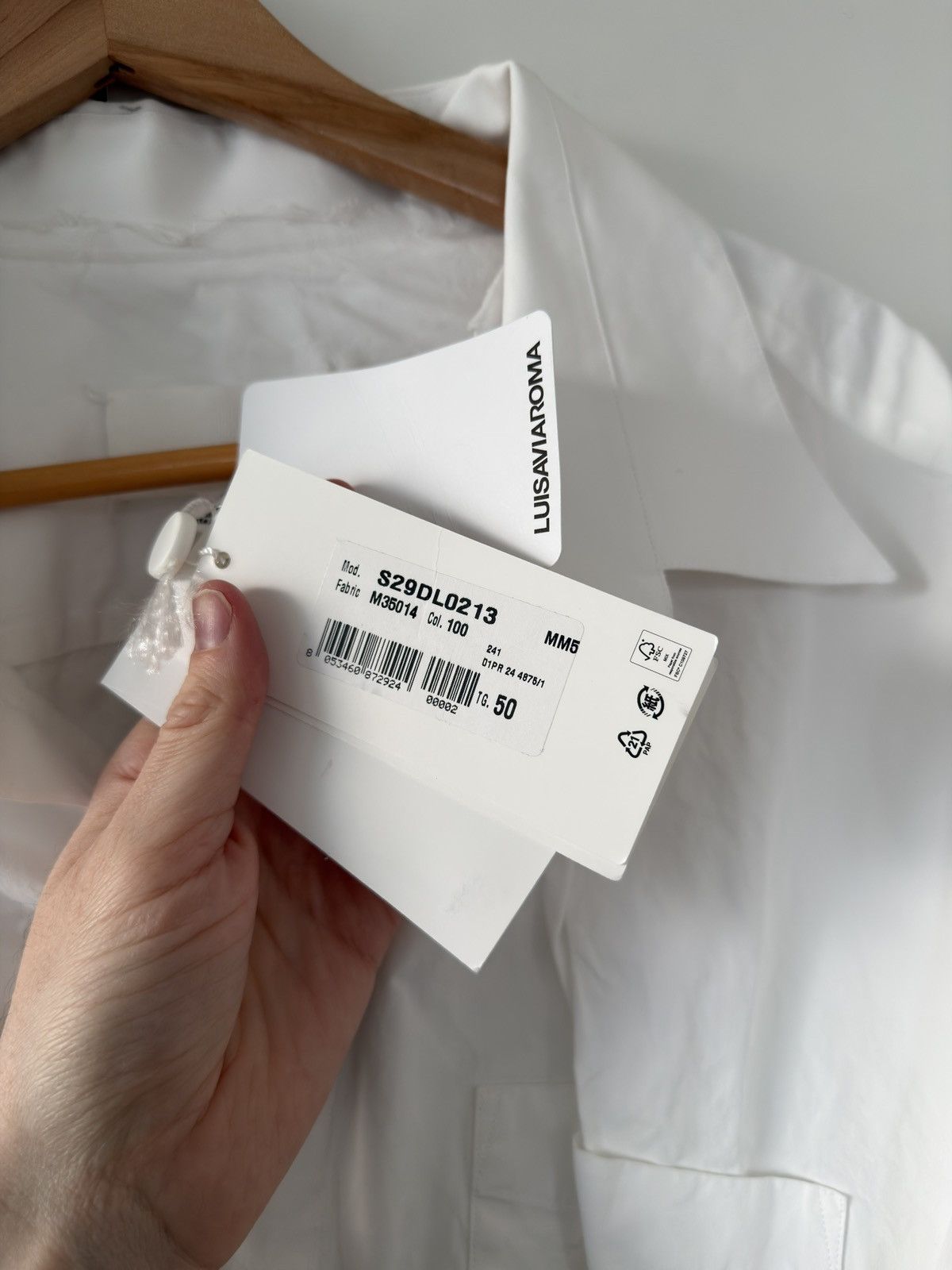 Maison Margiela BNWT Blank Label Oversized Frayed Pleated Shirt White 50 Size US L / EU 52-54 / 3 - 14 Thumbnail