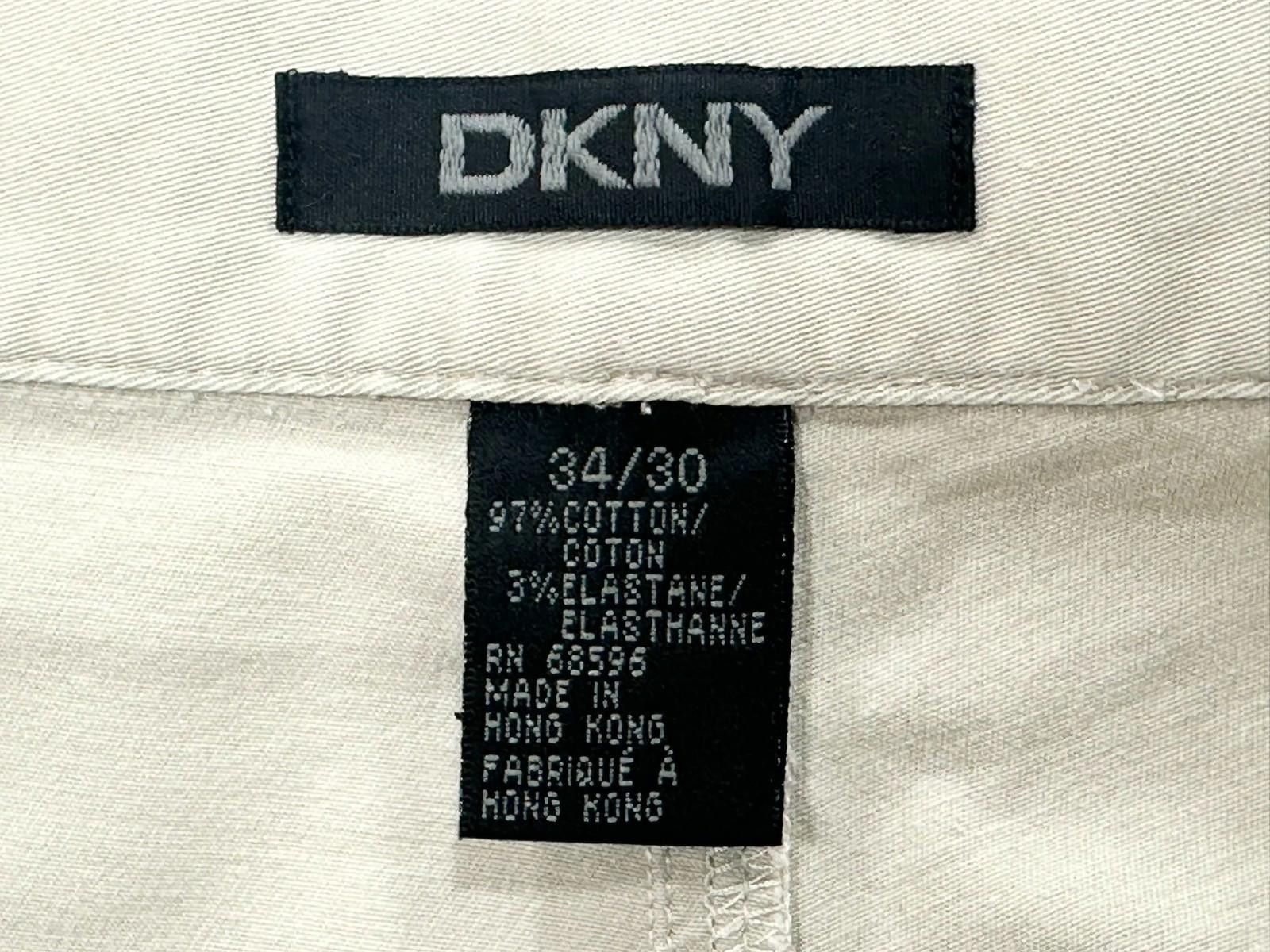 DKNY DKNY Straight Leg Flat Front Chinos Beige Mens 34/30 Size US 34 / EU 50 - 3 Thumbnail