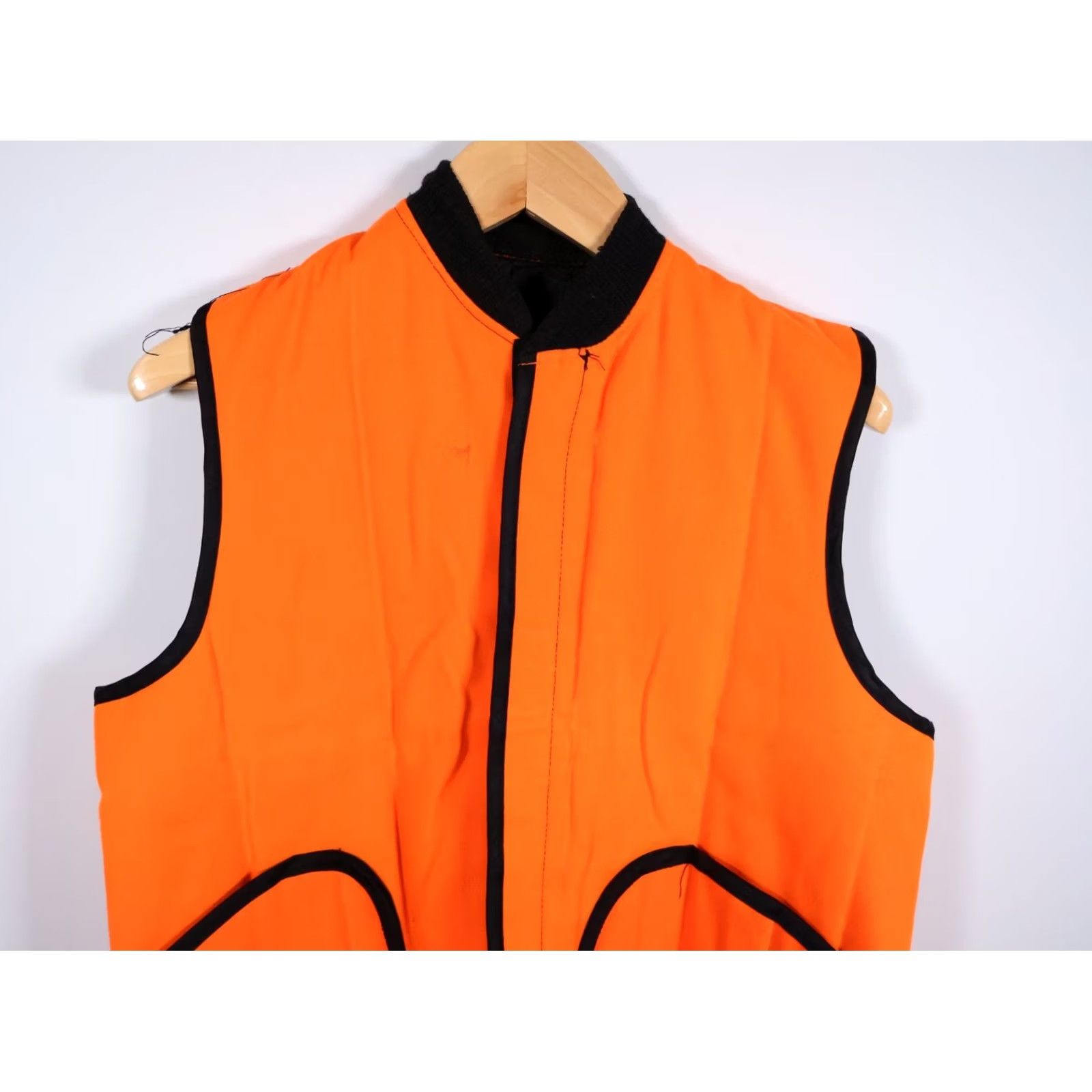 Vintage VINTAGE Hunting Vest Mens M Blaze Orange Full Zip Lightweight Outdoor VTG Jacket Shirt? Size 40R - 4 Thumbnail