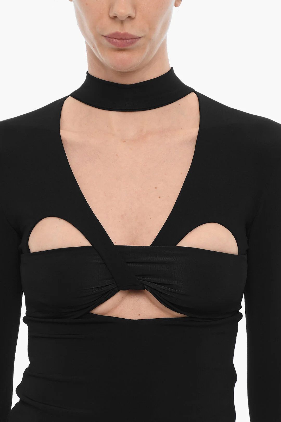Ambush Design og1mm0426 Long-Sleeve Halterneck Top in Black Size M / US 6-8 / IT 42-44 - 3 Thumbnail
