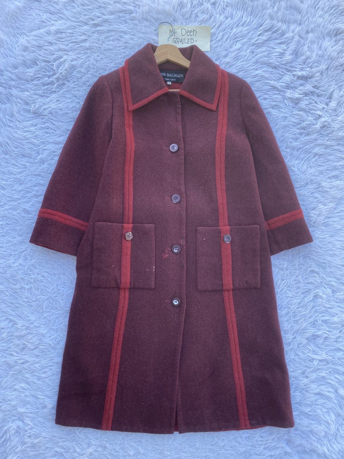 Balmain Rare Vintage 90s Swiss Balmain Wool Jacket Size M / US 6-8 / IT 42-44 - 2 Thumbnail