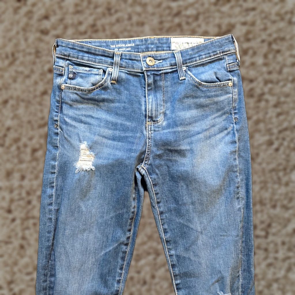 Vintage AG Adriano Goldschmied Jeans Womens Size 25 Blue Stevie Slim Straight Ankle Capsule Denim Pants Capstone Style? Size 42" / US 20 - 1 Thumbnail