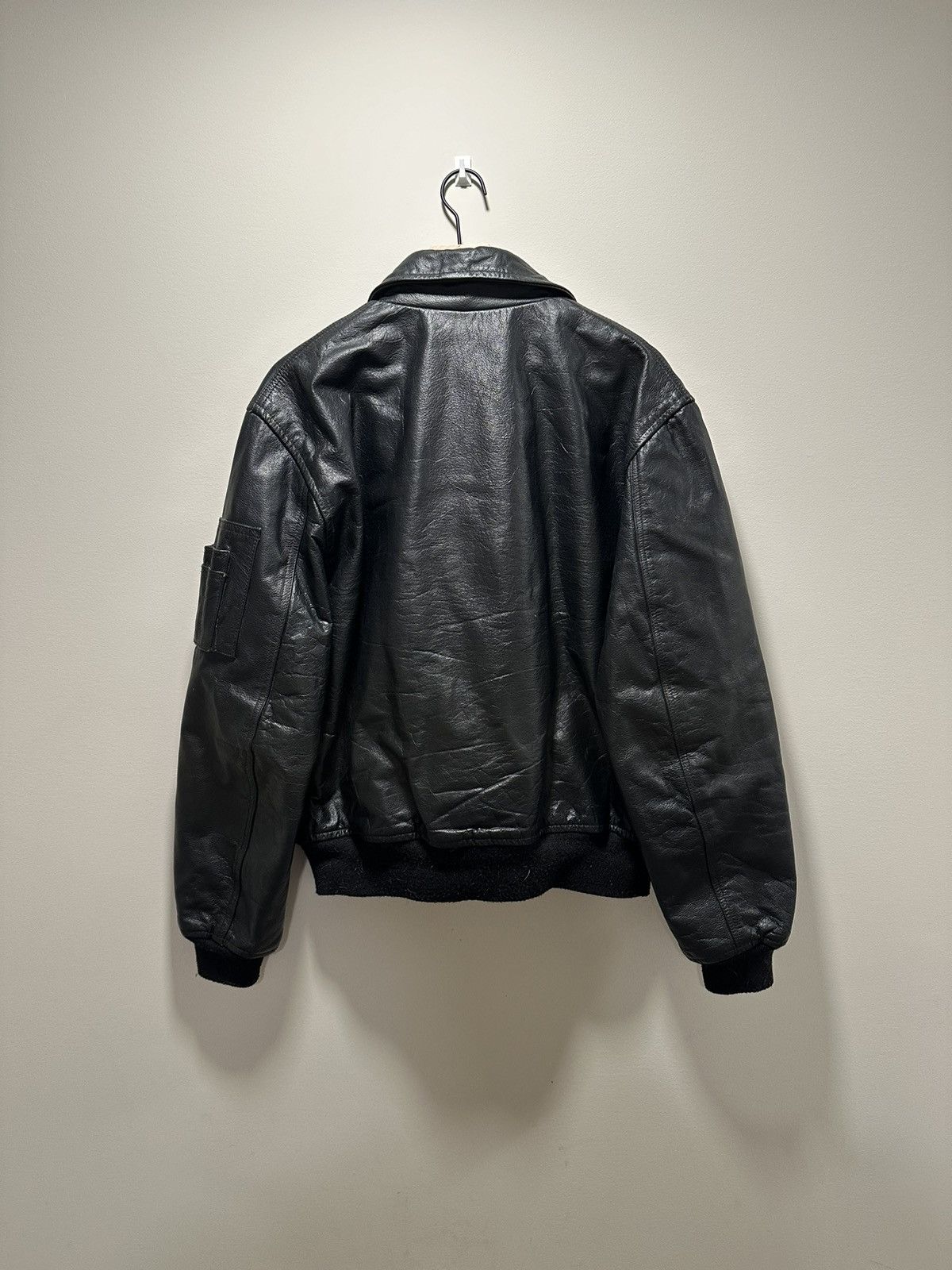 Alpha Industries Alpha Industries Leather Jacket Bomber Black RARE Size US L / EU 52-54 / 3 - 6 Thumbnail