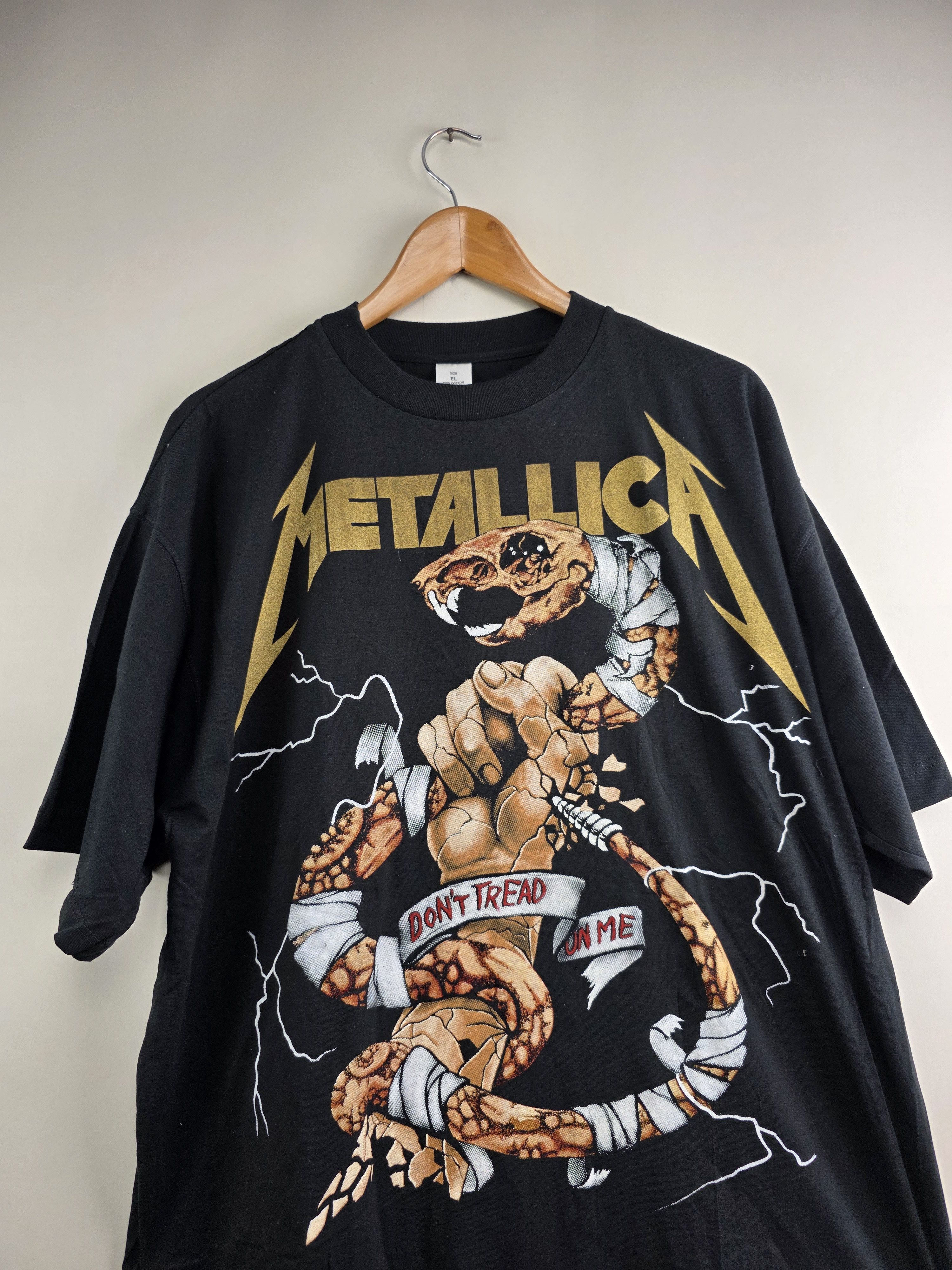 Band Tees × Metallica × Vintage 90s Metallica Don't tread on me Euro Pushead XL 24" 30" Size US XL / EU 56 / 4 - 2 Thumbnail