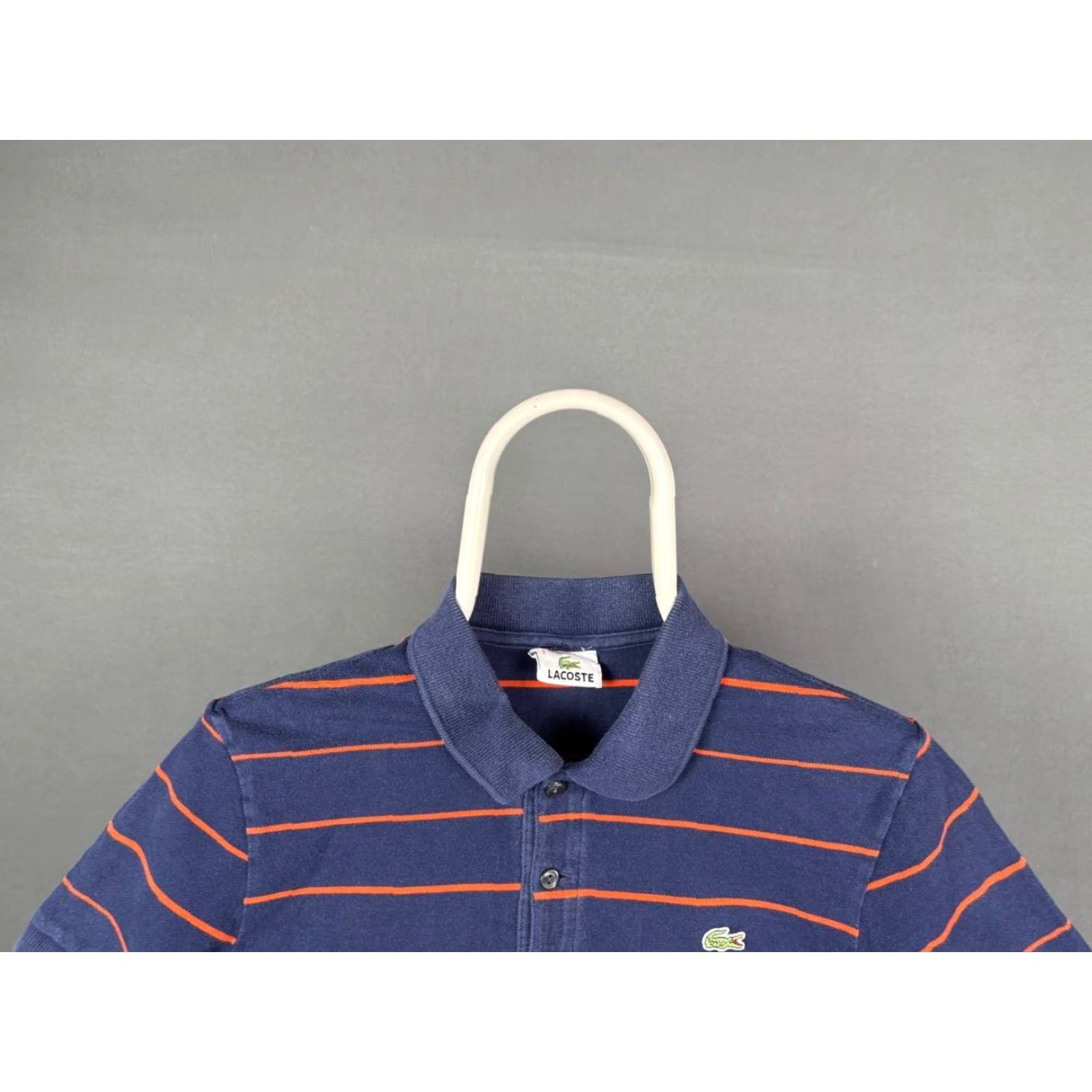 Lacoste Lacoste Polo Shirt Mens Size 3 Blue Striped Cotton Short Sleeve Button Shirt Regular Fit Polo Size US S / EU 44-46 / 1 - 7 Thumbnail