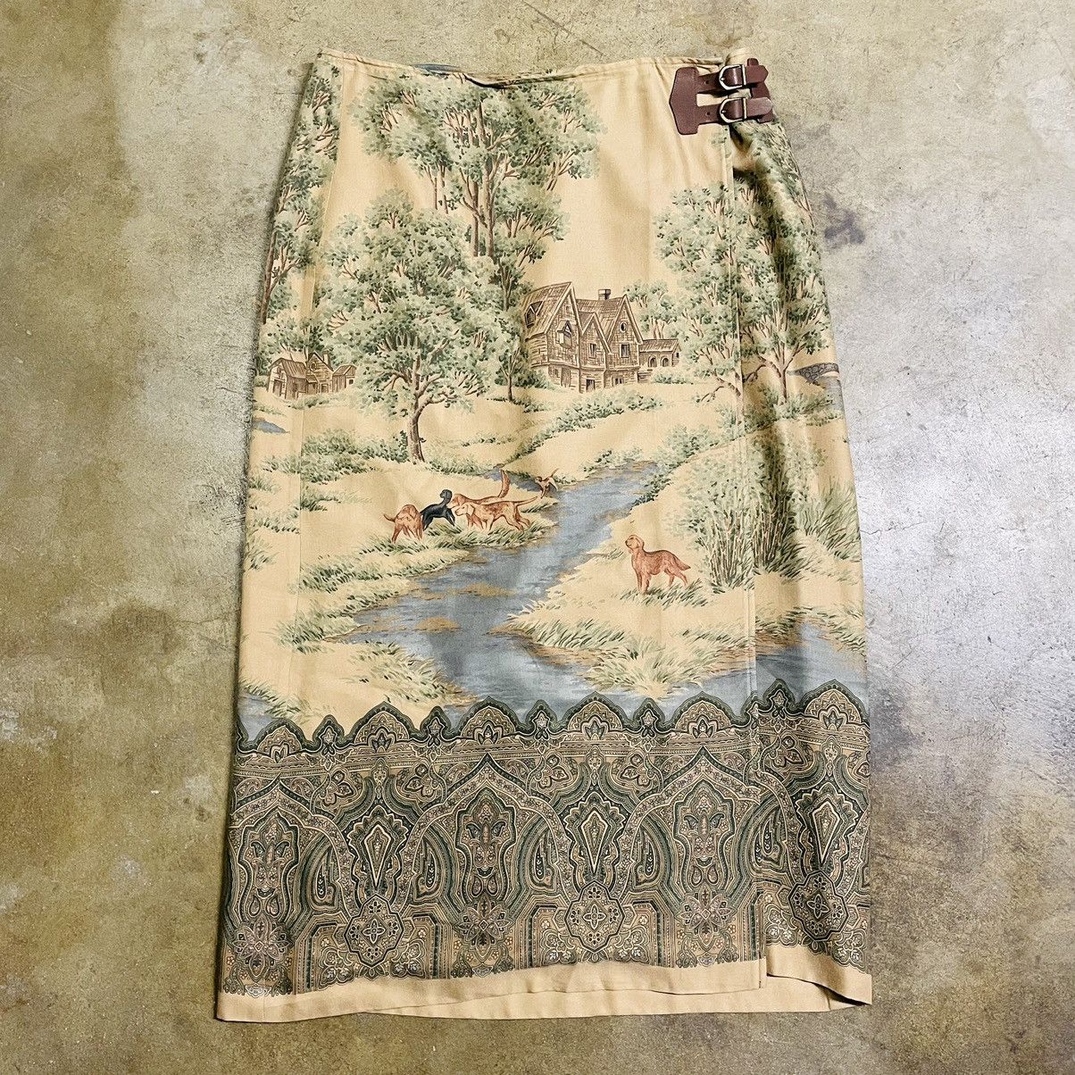 Ralph Lauren Vintage Womens Lauren Ralph Lauren Skirt Western Dog