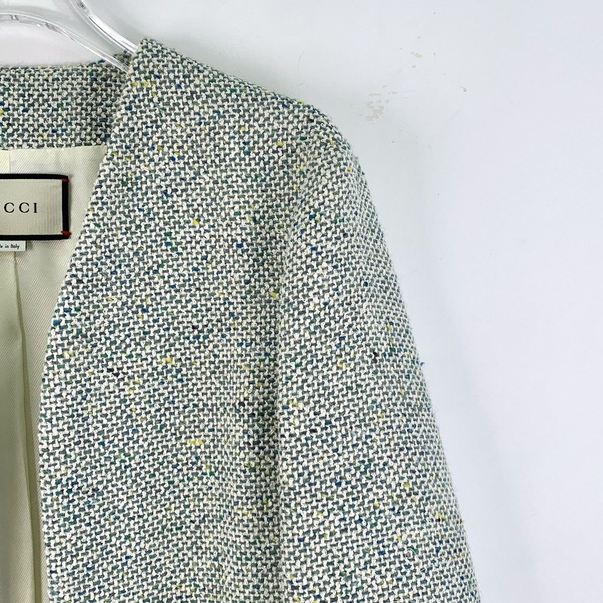 Gucci Gucci Light Green Cotton Woven Tweed Suit K26WX Size L / US 10 / IT 46 - 5 Thumbnail