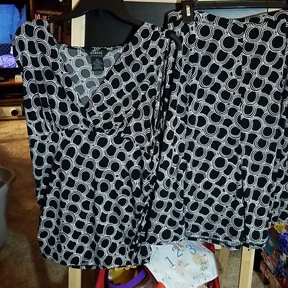 Other George Stretch Large 14-16 Black White 2pc Set Size XL / US 12-14 / IT 48-50 - 1 Thumbnail