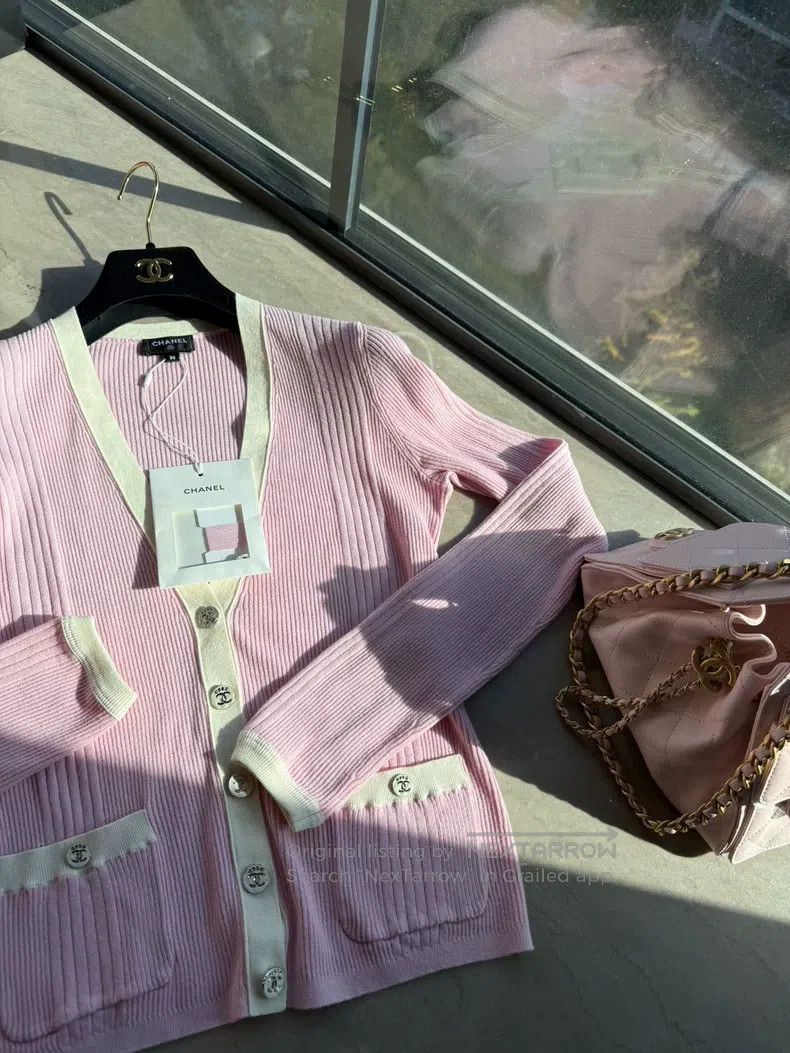 Chanel Chanel 25m beach pink cardigan coat Size XS / US 0-2 / IT 36-38 - 2 Thumbnail