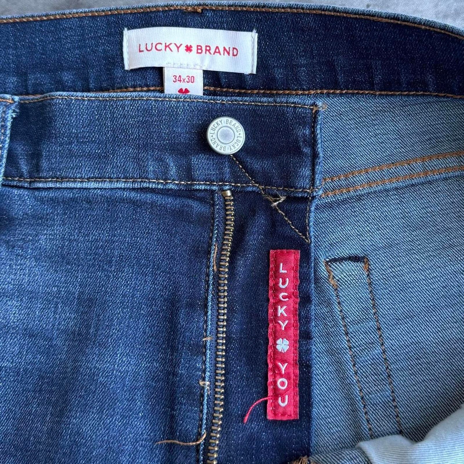 Lucky Brand × Vintage Lucky Brand Embroidered Baggy Grunge Opium Denim Jeans Size US 34 / EU 50 - 5 Thumbnail
