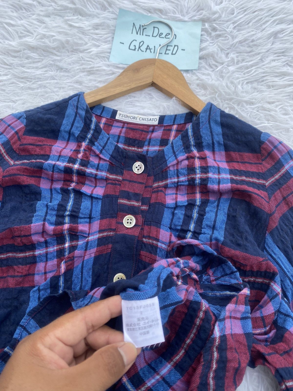 Issey Miyake Rare Tsumori Chisato x Issey Miyake Checkered Blouse Shirt Size M / US 6-8 / IT 42-44 - 8 Thumbnail