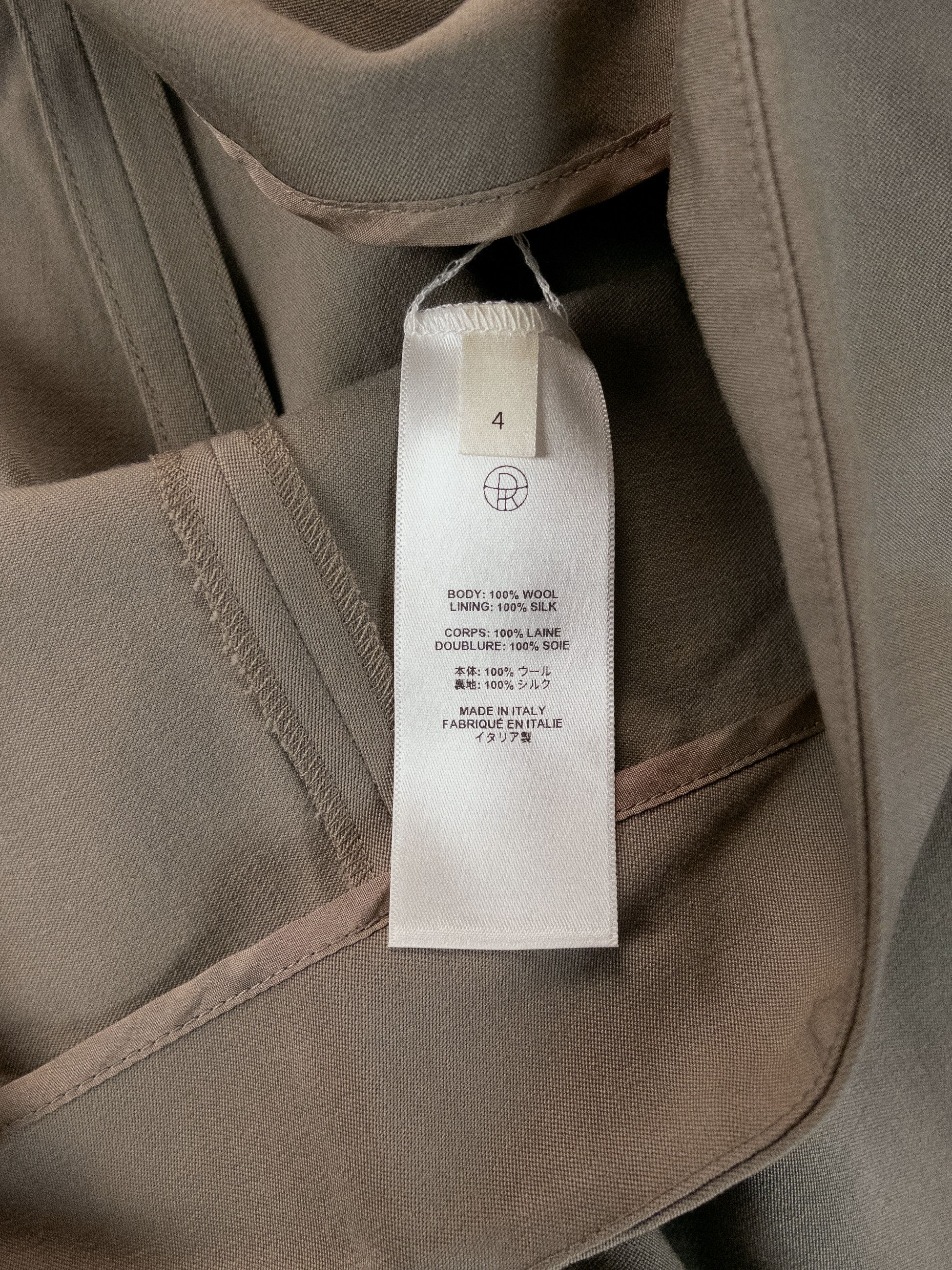 The Row THE ROW Dela taupe gray wide leg wool pants Size 4 US Size 27" / US 4 / IT 40 - 8 Thumbnail