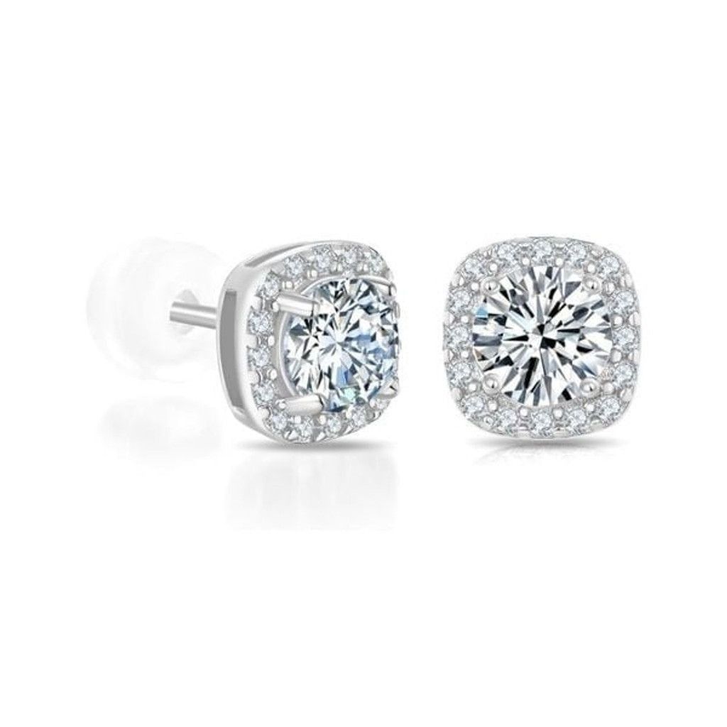 Other New Moissanite Stud Earrings 925 Sterling Silver Size ONE SIZE - 4 Thumbnail