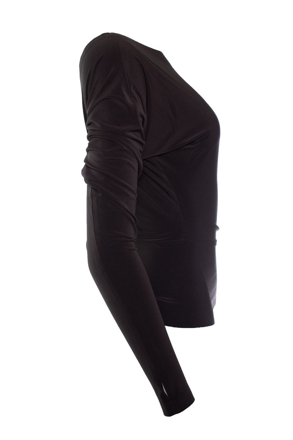 Norma Kamali Norma kamali, brown stretch one sleeved top Size S / US 4 / IT 40 - 4 Thumbnail