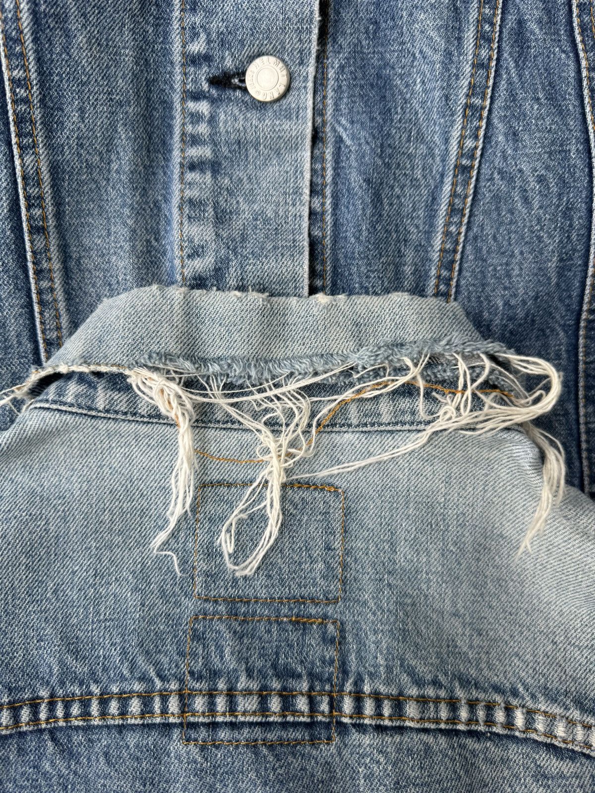 Helmut Lang Helmut Lang 1999 Type III Thrashed Blue Trucker Jacket Size US S / EU 44-46 / 1 - 7 Thumbnail