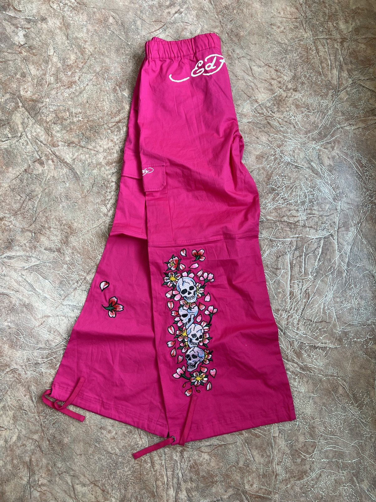 Other Vintage Ed Hardy Skull blossom magenta opium pink pants Size 30" / US 8 / IT 44 - 11 Thumbnail