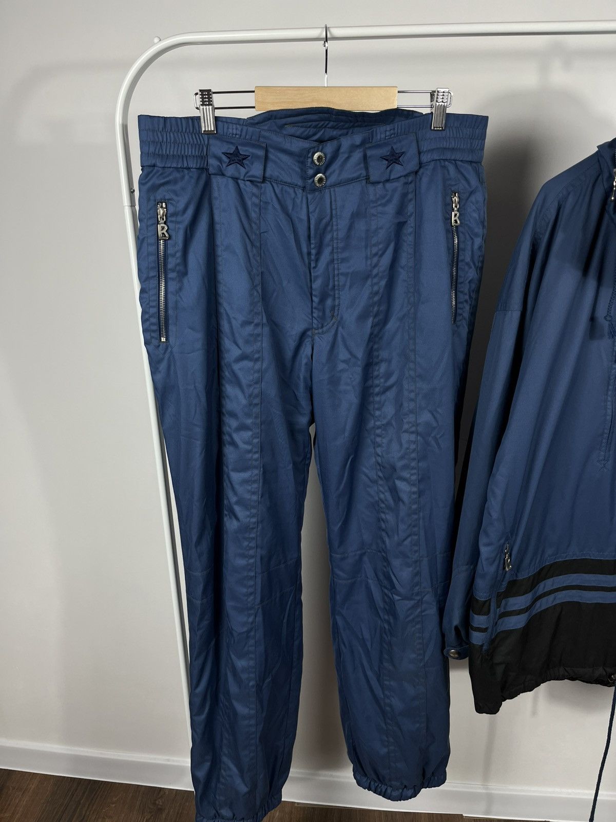 Bogner Vintage Bogner Glaciers Ski Set Jacket Pants Blue Black Logo Size US XL / EU 56 / 4 - 3 Thumbnail