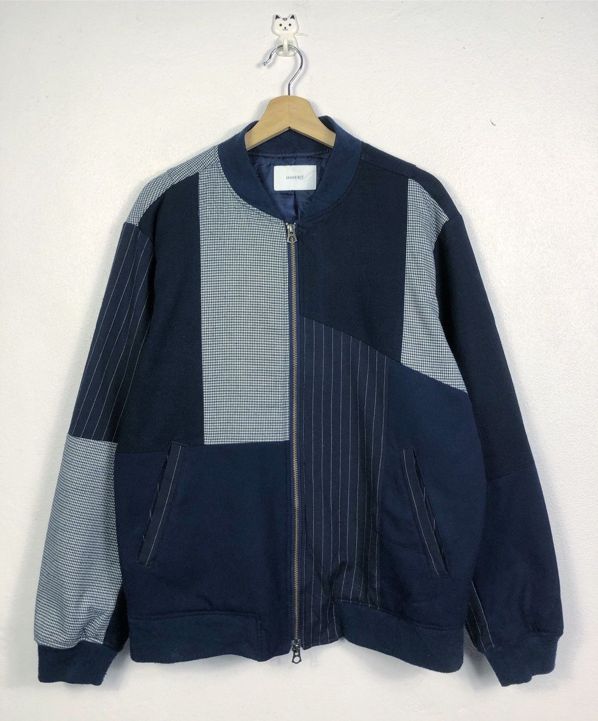 Japanese Brand Rare Inherit Japan Patchwork Zipper Jacket Size US L / EU 52-54 / 3 - 1 Thumbnail