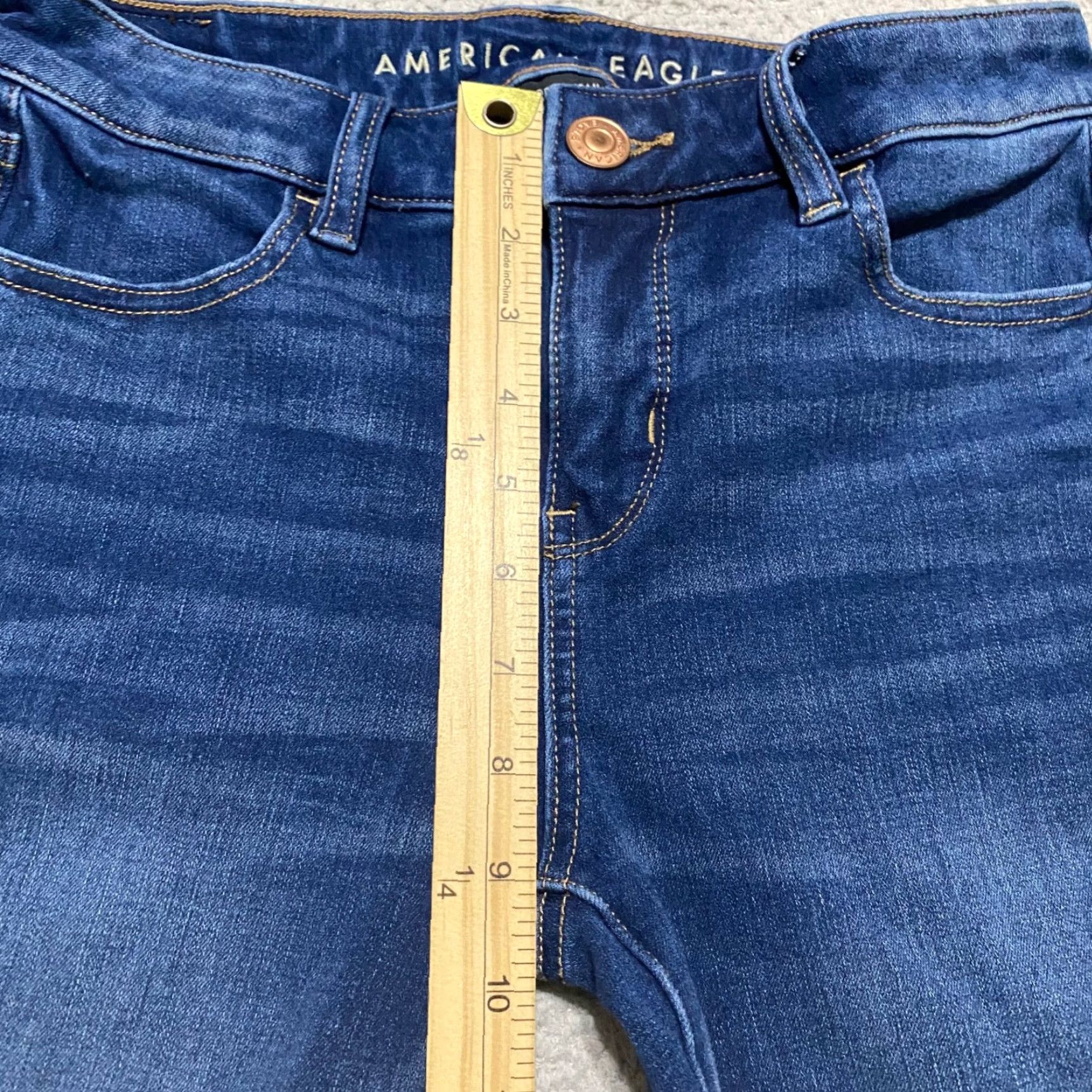 American Eagle Outfitters American Eagle Outfitters Jeans Womens 4 Blue Denim Jegging Dark Wash Mid Rise Stretch Size 27" / US 4 / IT 40 - 7 Thumbnail