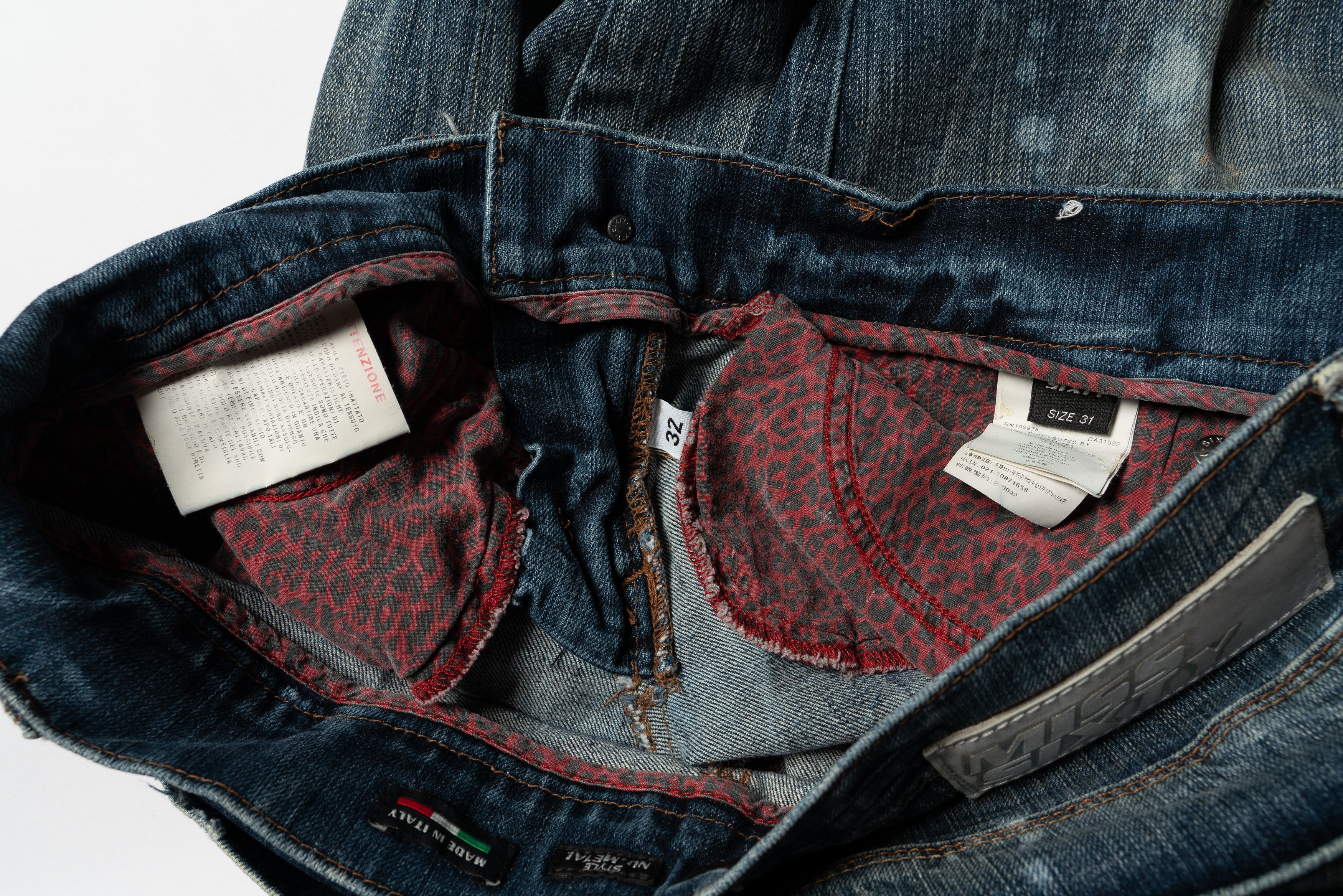 Miss Sixty 🔴 MISS SIXTY Nu-Metal Distressed Denim Jeans Y2K Size 31" - 6 Thumbnail