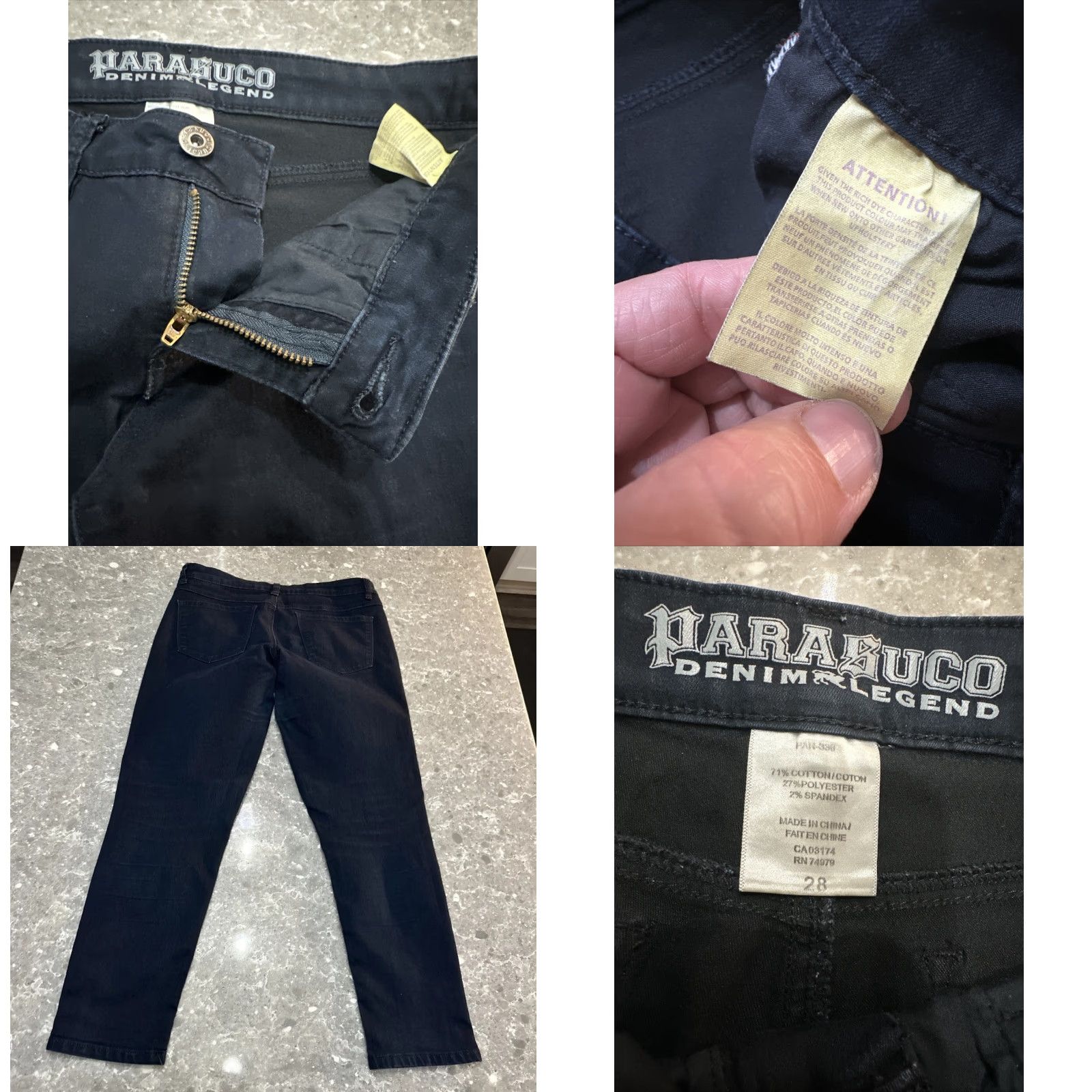 Parasuco Parasuco Denim Legend Jeans Womens Tag Size 28 Dark Blue 5-Pocket Bootcut Inseam 26.5in Regular Rise Low 6.5-8.5in Cotton Blend Denim Size 28" / US 6 / IT 42 - 8 Thumbnail