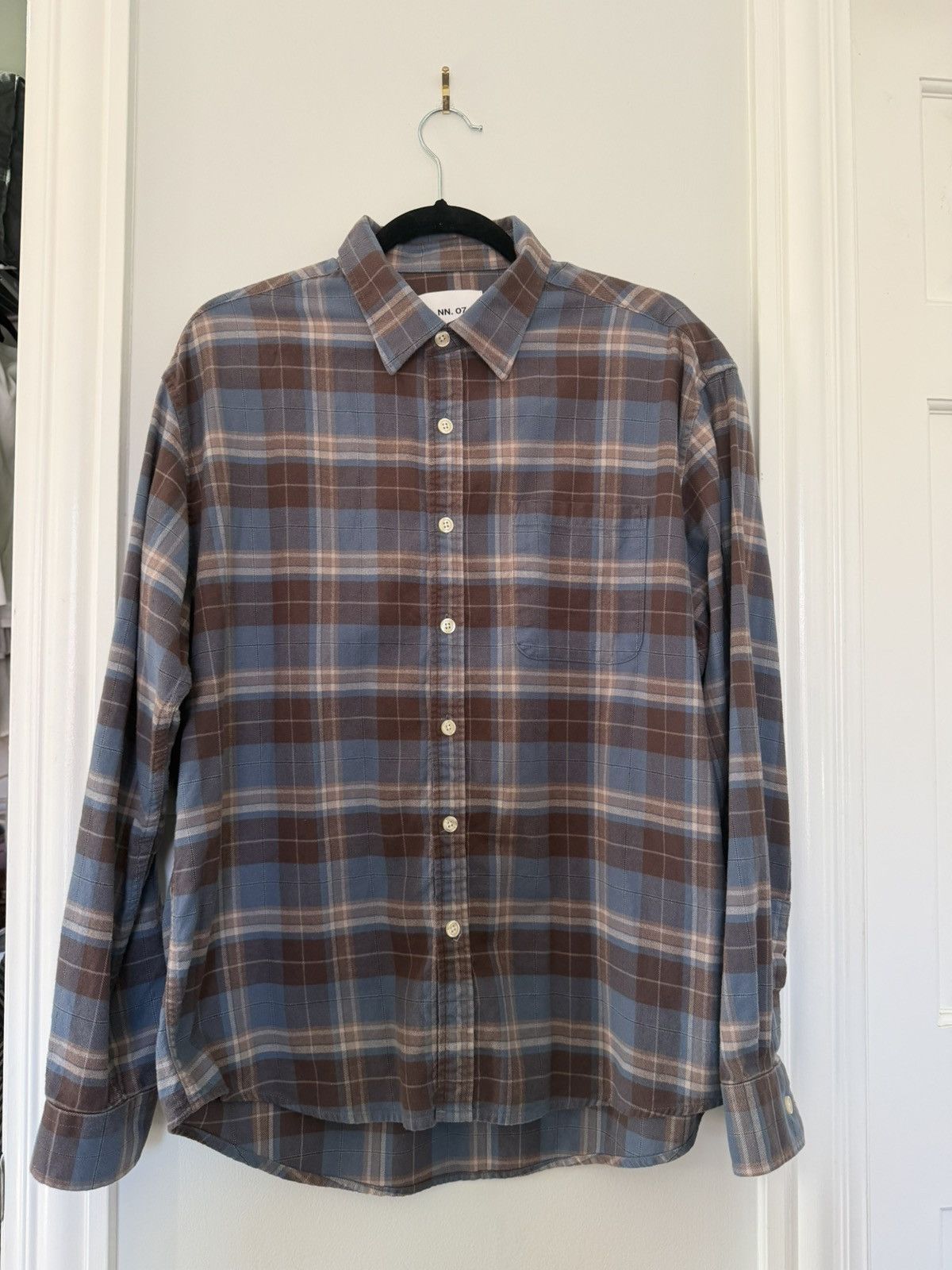 NN07 NN07 Plaid Button Down Shirt Blue Brown Premium Casual Size US L / EU 52-54 / 3 - 1 Thumbnail