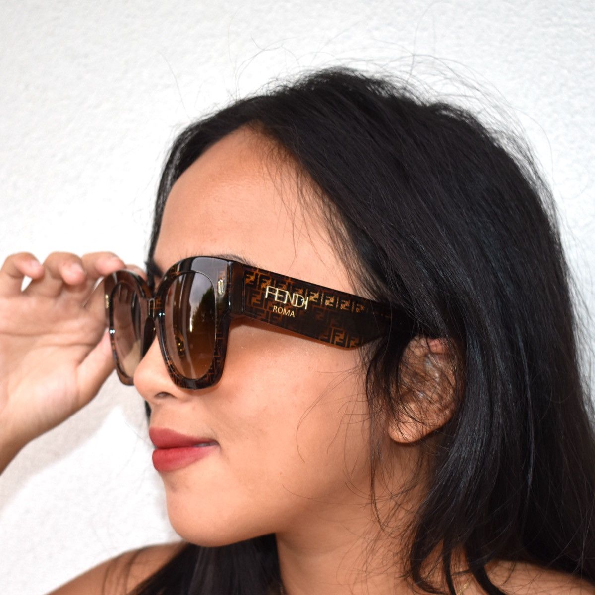 Fendi Brown Fendi Sunglasses Size ONE SIZE - 1 Thumbnail