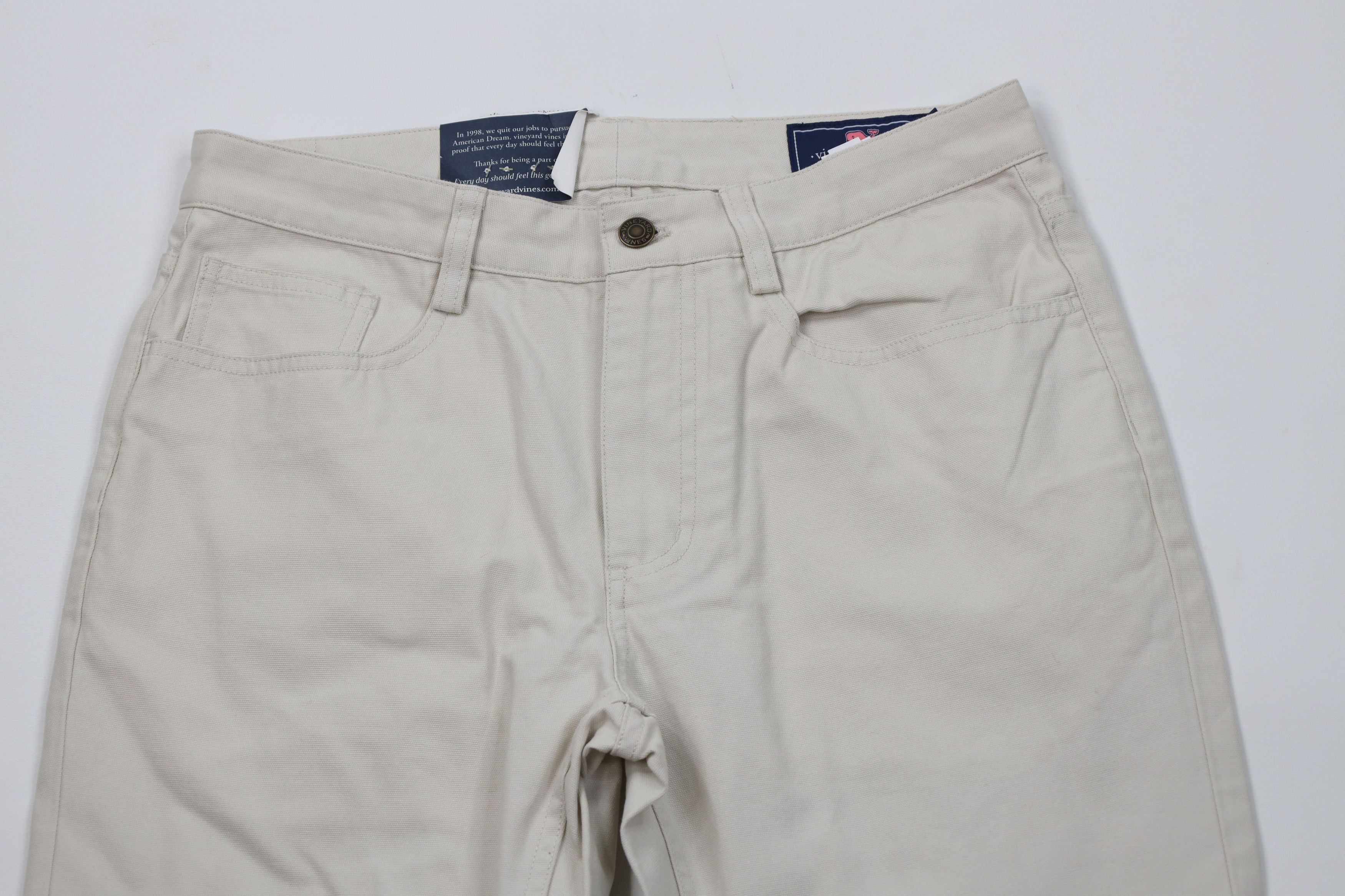 Vineyard Vines New Vineyard Vines 5 Pocket Straight Leg Pants Stone Beige Size US 30 / EU 46 - 2 Thumbnail