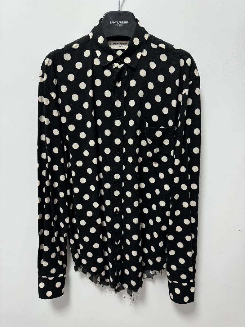 Yves Saint Laurent saint laurent size 38 16ss show black and white fringed po Size US M / EU 48-50 / 2 - 1 Thumbnail