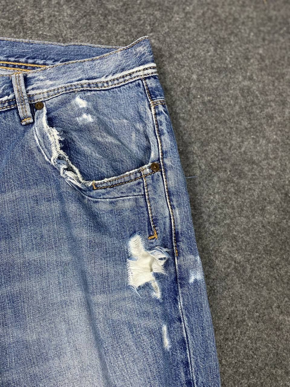 Bershka bershka distressed denim selvedgeon pocket nice design Size US 38 / EU 54 - 11 Thumbnail