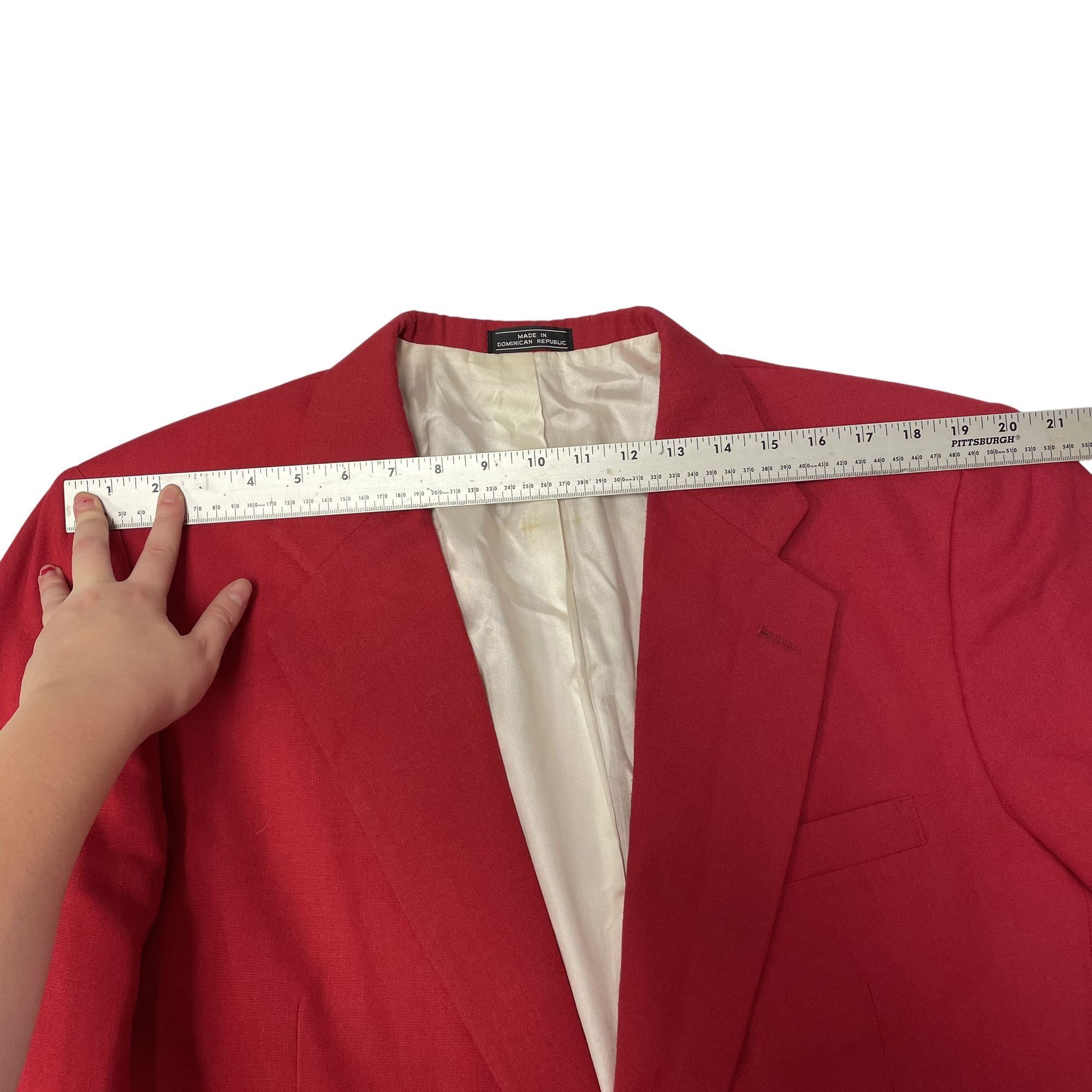 David Taylor Vtg David Taylor RED Sport Coat CHRISTMAS Jacket Size 42R - 7 Thumbnail
