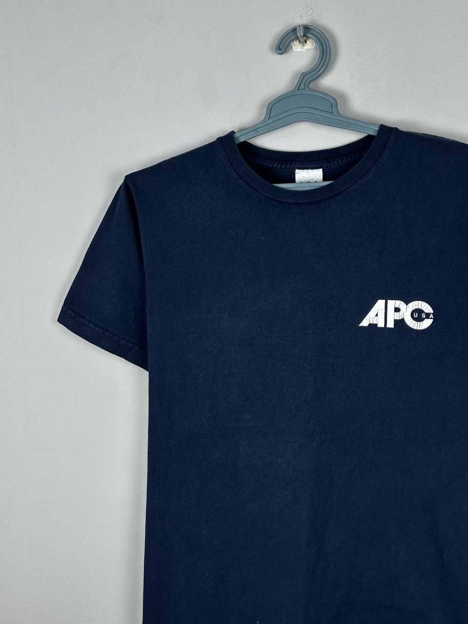 A.P.C. A.P.C Casual Navy Cotton T-SHIRT Made In USA Size US S / EU 44-46 / 1 - 3 Thumbnail