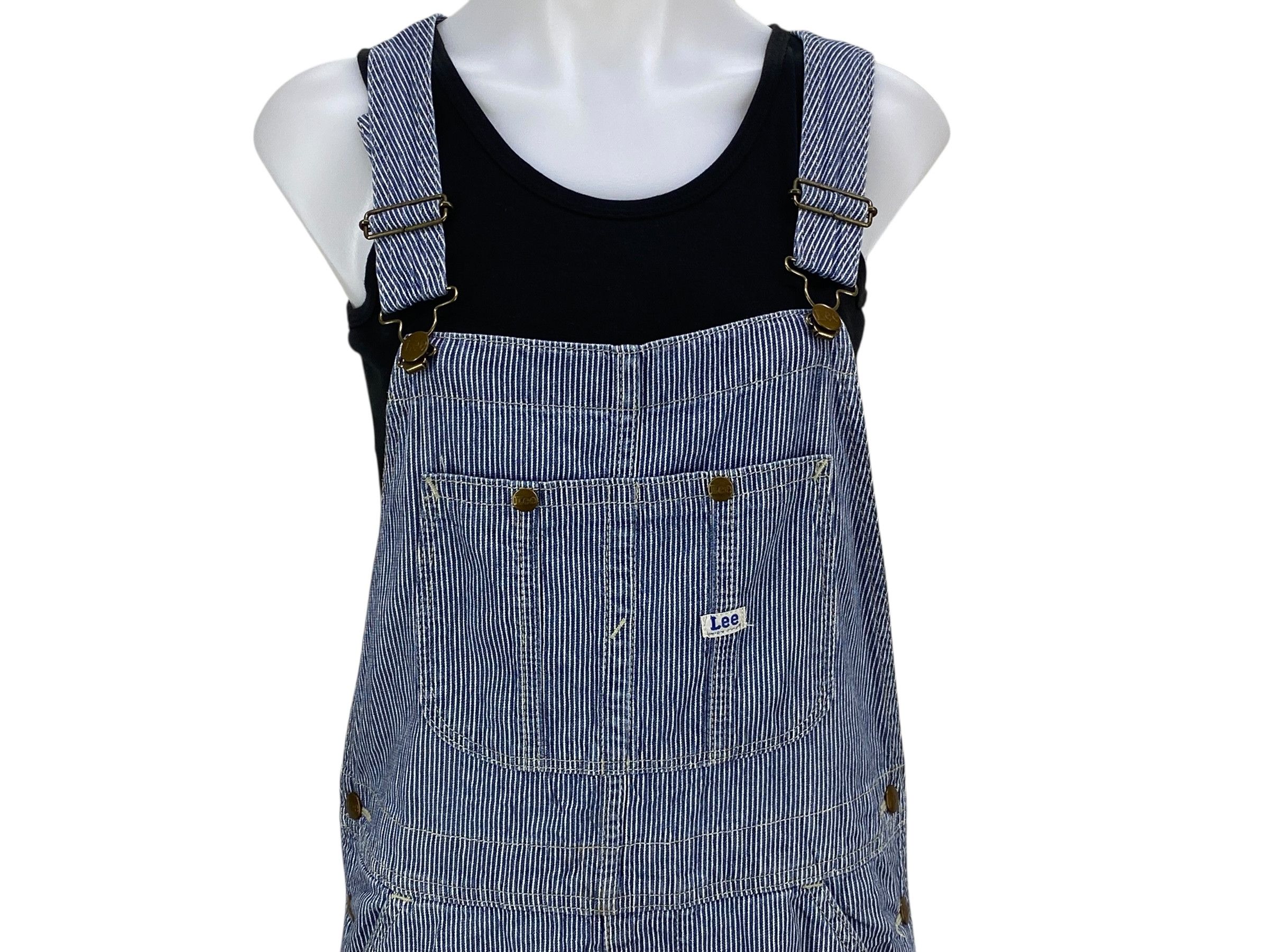 Lee Lee Carpenter Bib Overalls Hickory Stripes Size US 30 / EU 46 - 3 Thumbnail