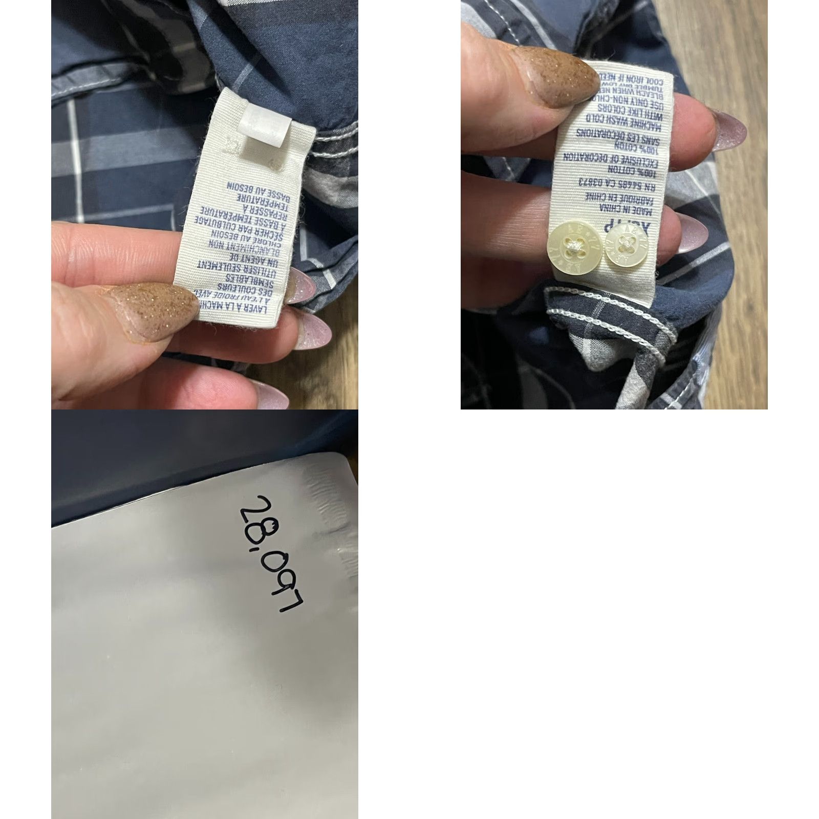 American Eagle Outfitters American Eagle Outfitters Shirt Mens XS Blue Plaid Button-Down Casual Long Sleeve Regular Collar Button-Up Size US XS / EU 42 / 0 - 8 Thumbnail