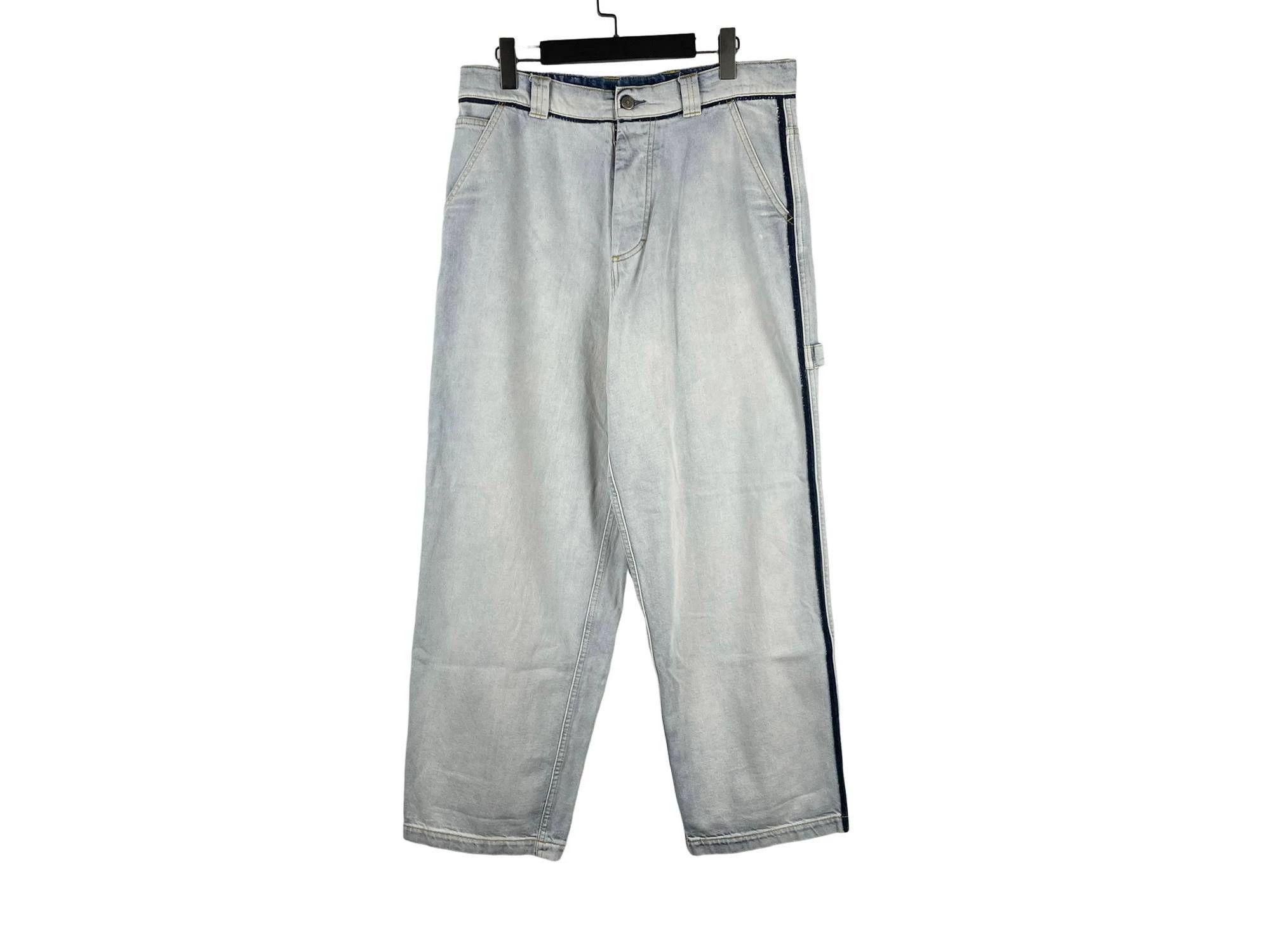 Maison Margiela Maison Margiela Washed Denim Wide Leg Pants Size US 31 - 1 Thumbnail