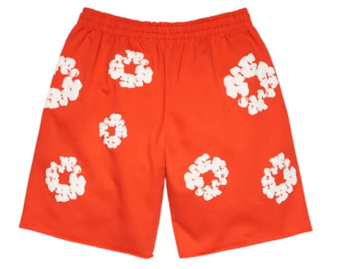 DENIM TEARS Cotton Wreath Sweatshorts Dark Orange Size US 34 / EU 50 - 1 Thumbnail