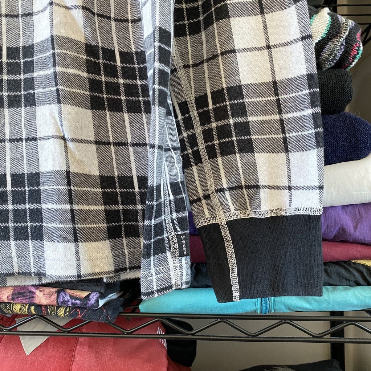 Supreme Supreme Tartain Plaid Henley Longsleeve T-Shirt White 2014 Size US M / EU 48-50 / 2 - 3 Thumbnail