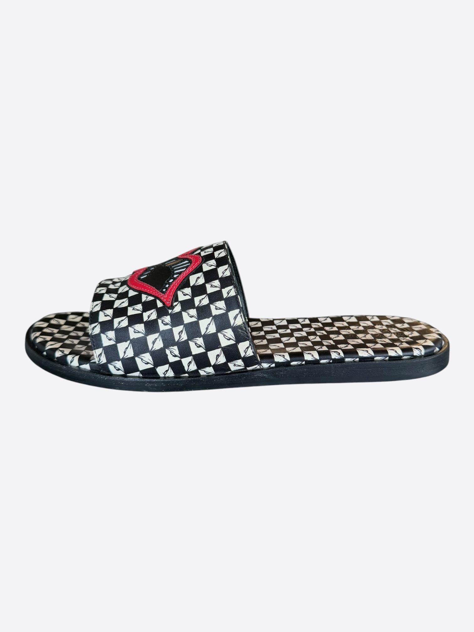Chrome Hearts Chrome Hearts Matty Boy Checkered 99 Eyez Chomper Slides Size US 10 / EU 43 - 3 Thumbnail
