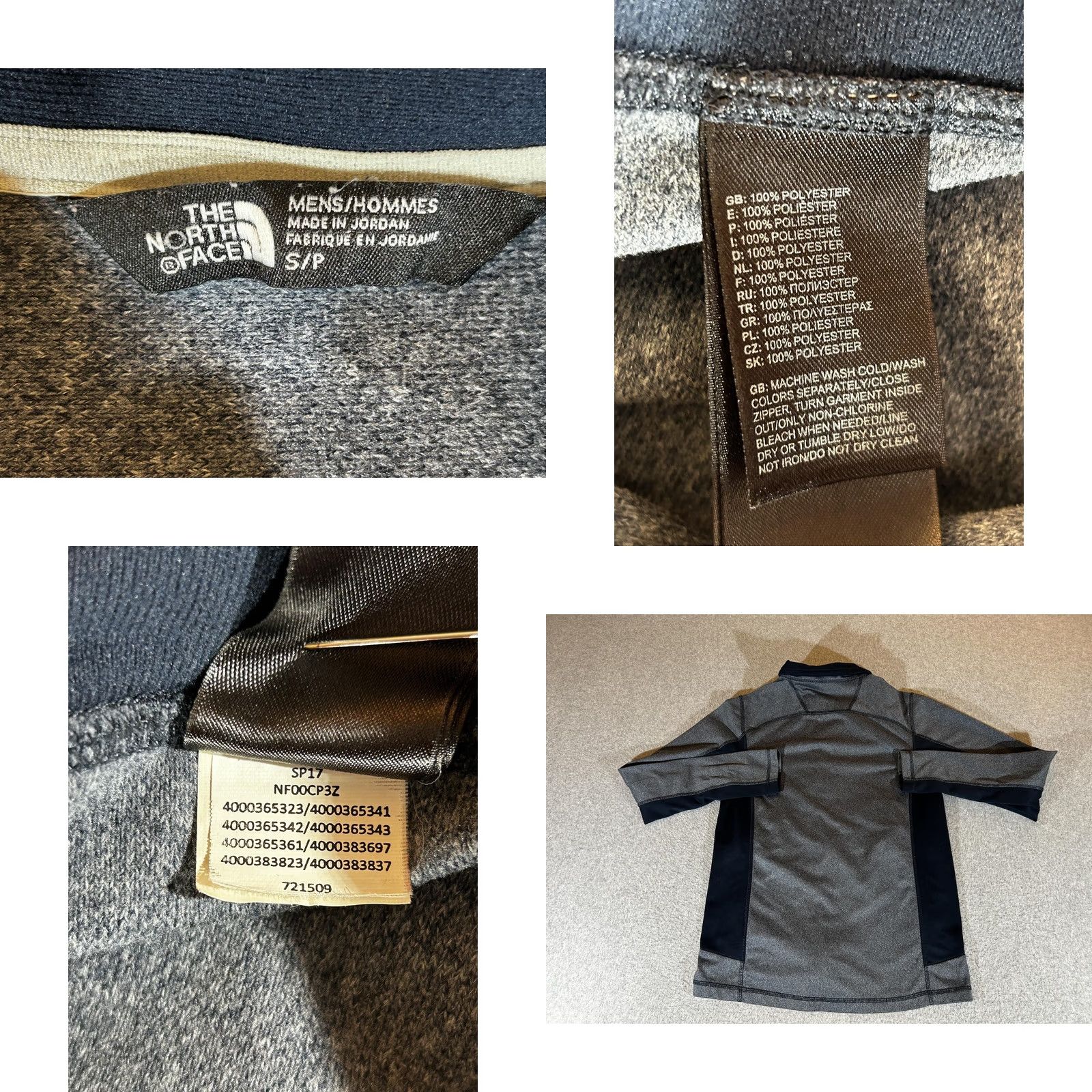 The North Face The North Face Jacket Mens S Gray Softshell Zip Full-Zip Pockets Stand-Up Collar Colorblock Hiking TNF Size US S / EU 44-46 / 1 - 8 Thumbnail