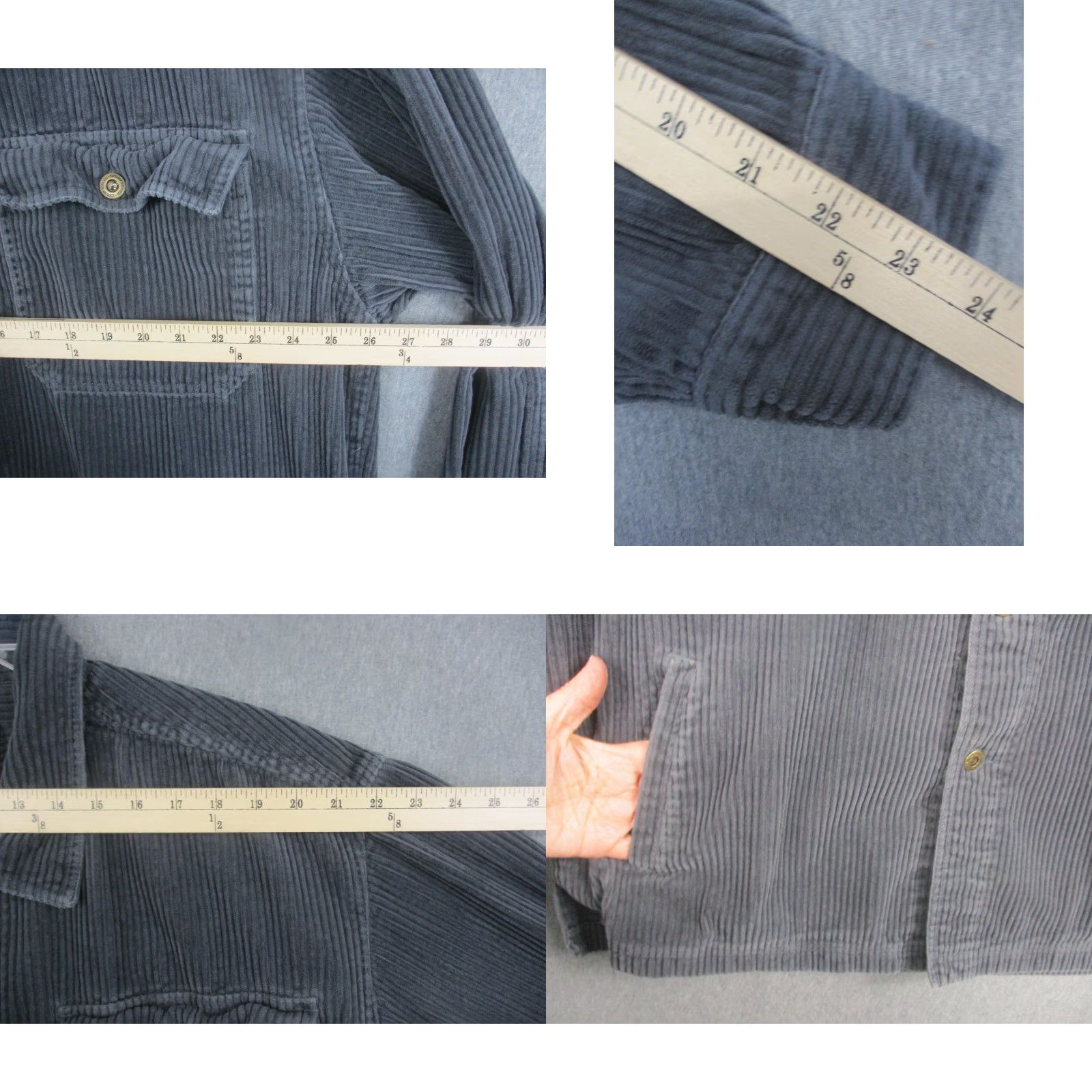 Vintage Godbody Jacket Mens XL Gray Corduroy Snap Front Military Shirt Jacket Workwear Size US XL / EU 56 / 4 - 8 Thumbnail