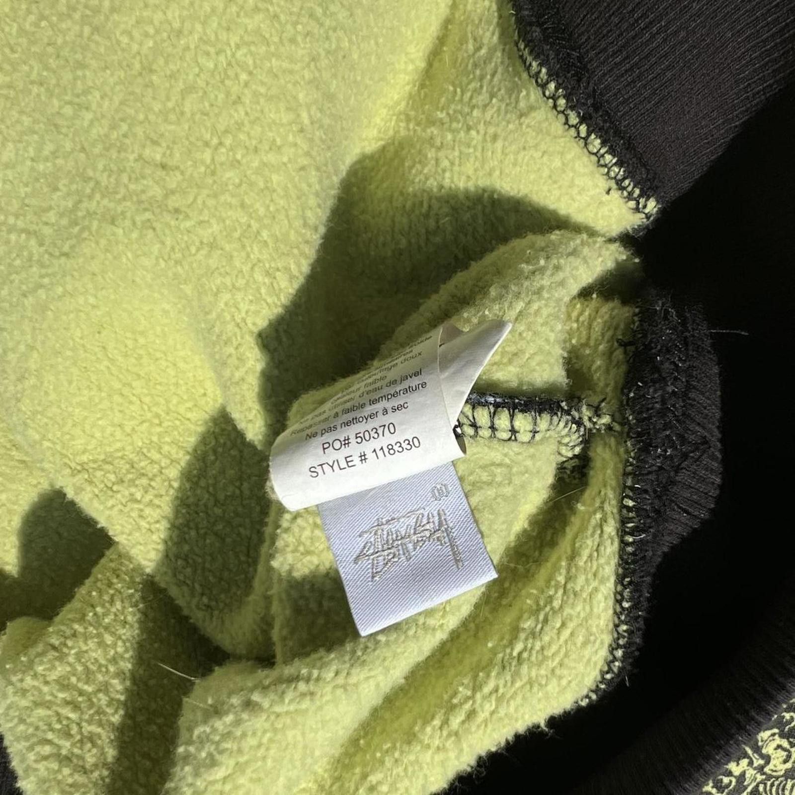 Stussy Stussy Rare Skull + Bones Pattern Hoodie Highlighter Yellow Size US M / EU 48-50 / 2 - 4 Thumbnail