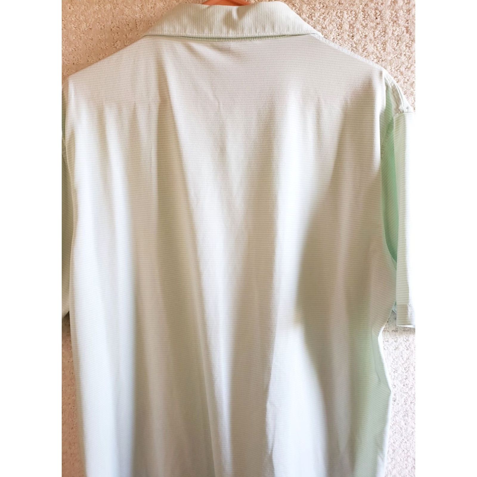 Peter Millar Peter Millar Summer Comfort Shirt Men's M Mint Striped Golf Wicking Polyester Shirt Size US M / EU 48-50 / 2 - 6 Thumbnail