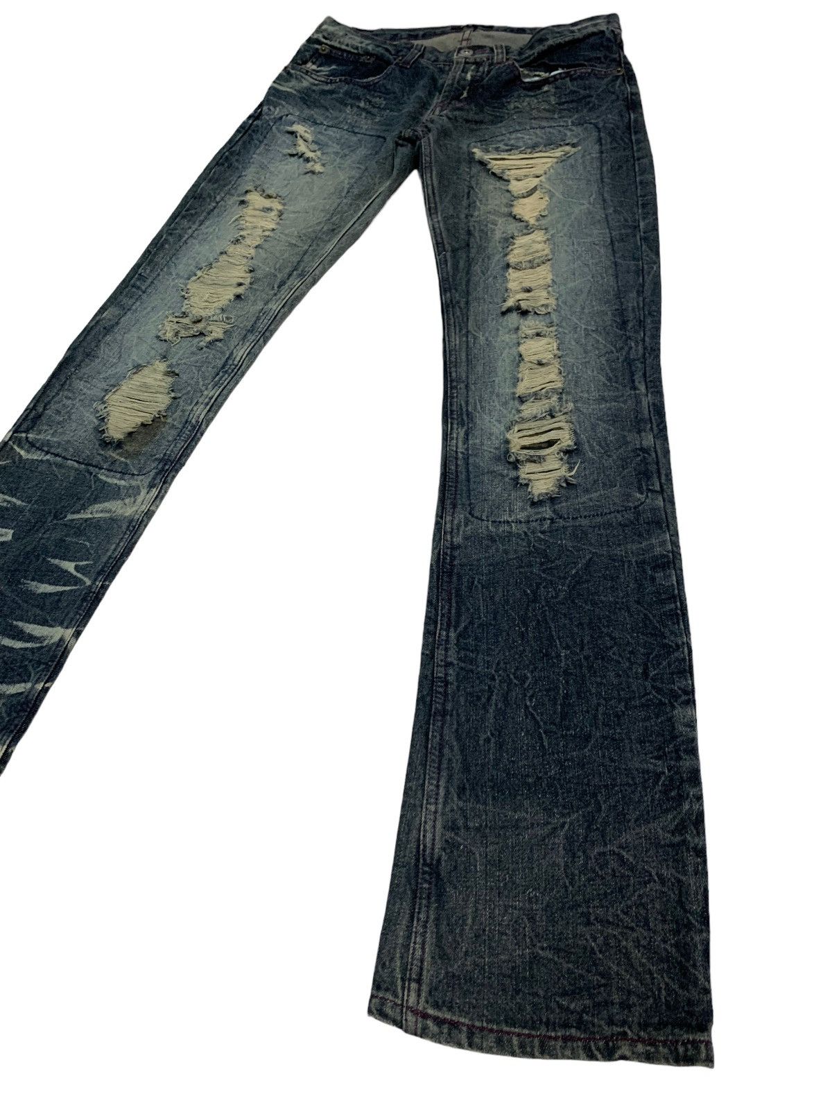 Japanese Brand 🔥Rare Japanese Brand Lowbox Distressed Asid Wash Design Size US 30 / EU 46 - 12 Thumbnail