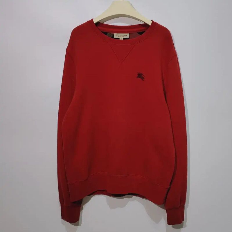 Burberry Burberry Red Cotton Women's Sweatshirt Size L / US 10 / IT 46 - 1 Thumbnail