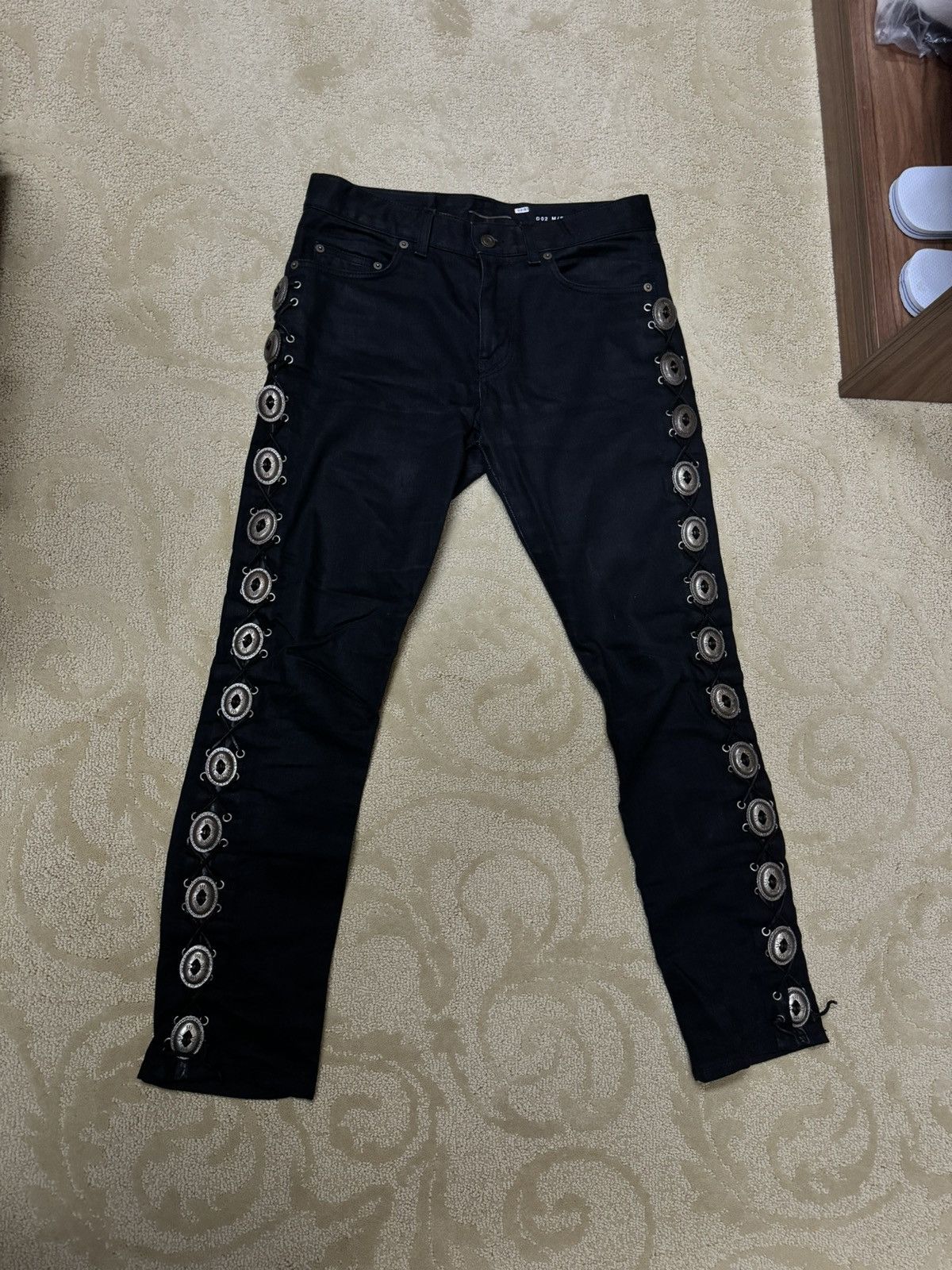 Saint Laurent SS15 Runway Western Black Jeans