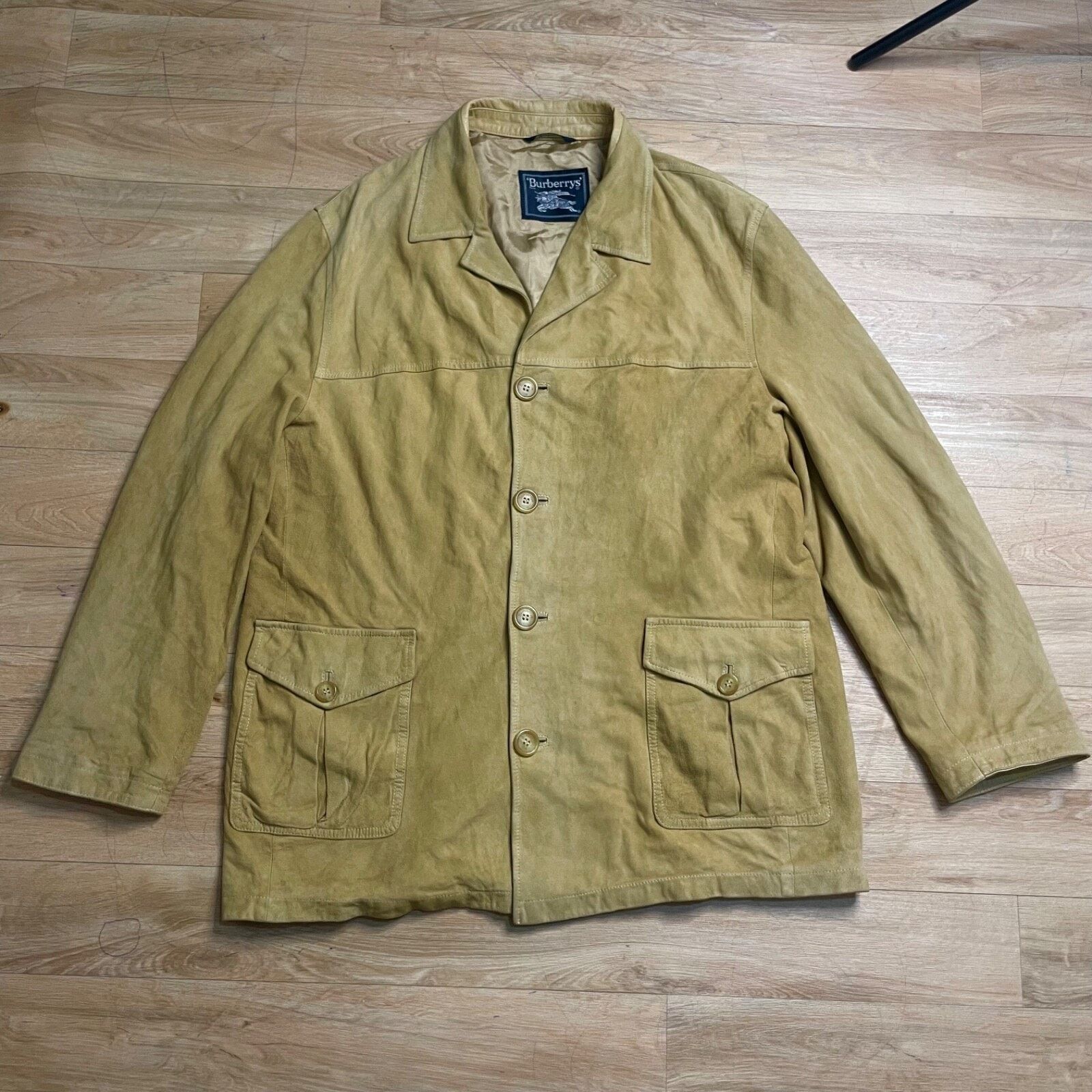 Burberry Vintage BURBERRY's Jacket coat SUEDE LEATHER BEIGE size L XL Size US XL / EU 56 / 4 - 1 Thumbnail