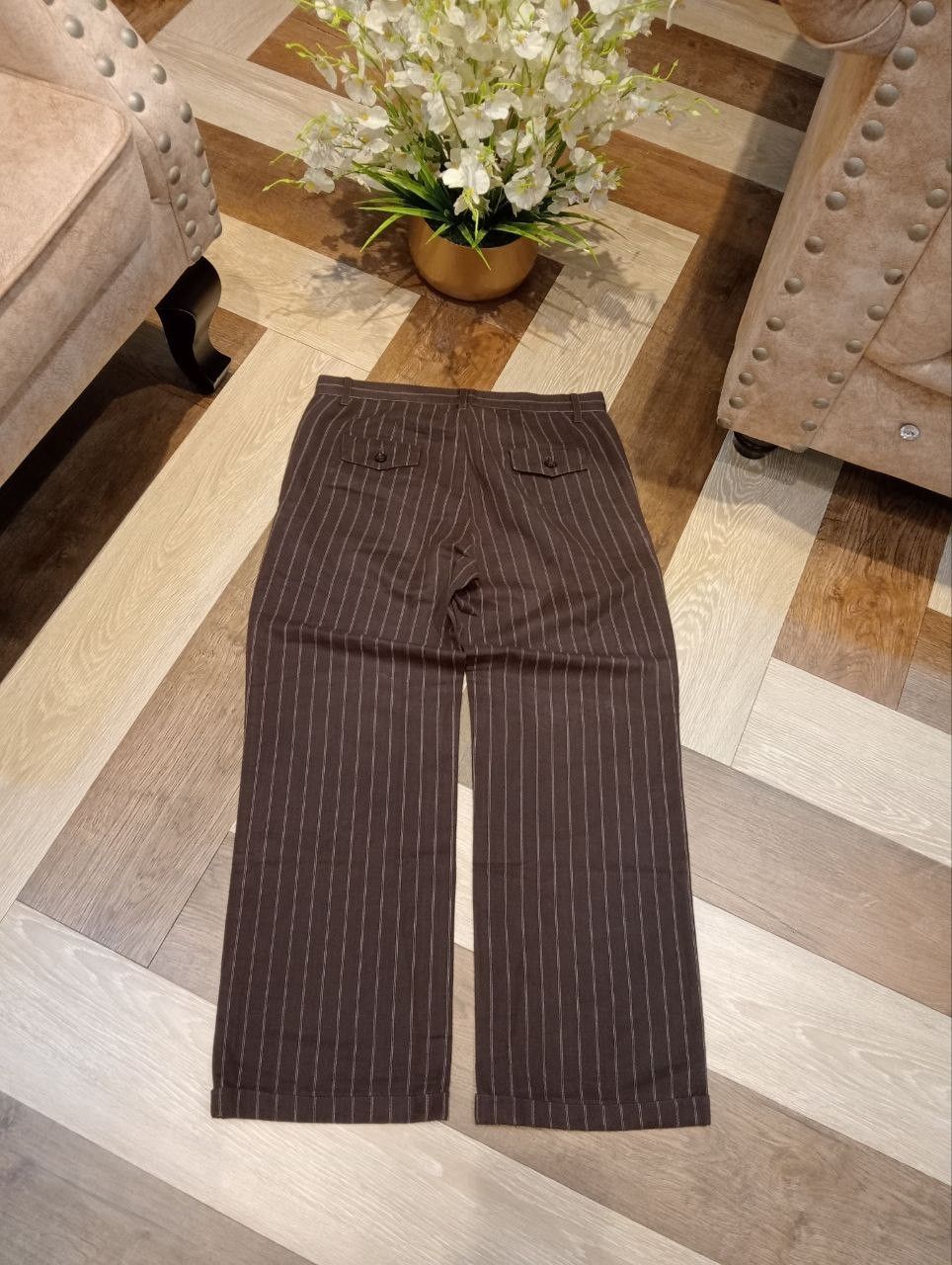 Issey Miyake VINTAGE SUNAOKUWAHARA ISSEY MIYAKE STRIPED PANTS Size 30" / US 8 / IT 44 - 8 Thumbnail