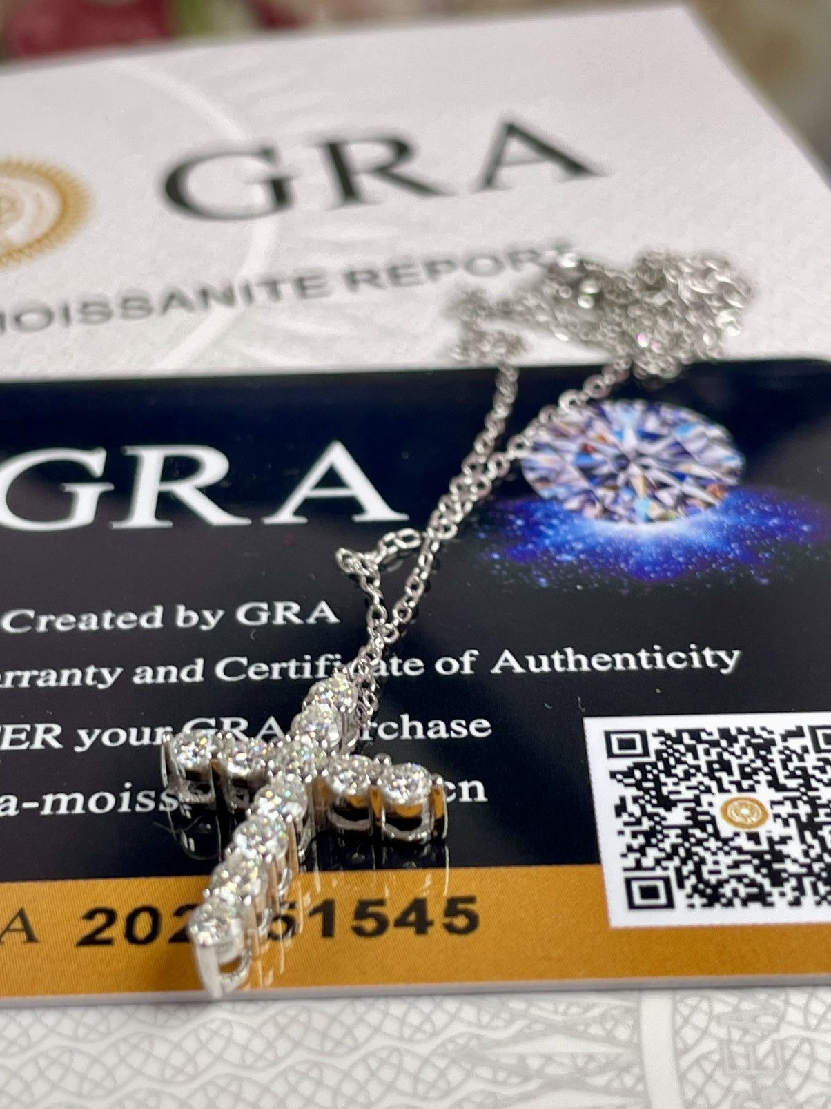 Other GRA Certified Moissanite DIAMOND CROSS PENDANT NECKLACE!! Size ONE SIZE - 11 Thumbnail