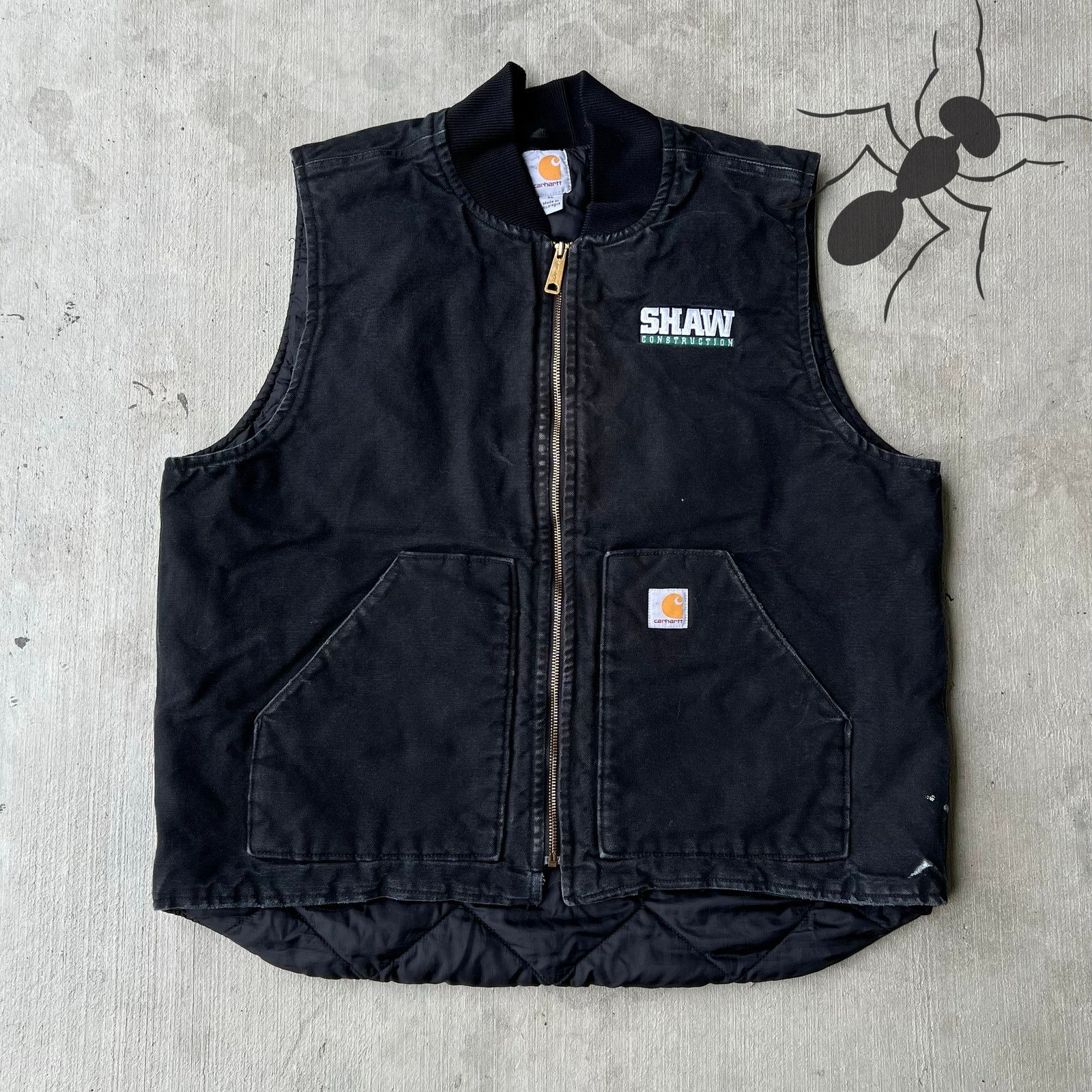 Carhartt × Vintage Carhartt V01 BLK black work wear vest Size US XL / EU 56 / 4 - 1 Thumbnail